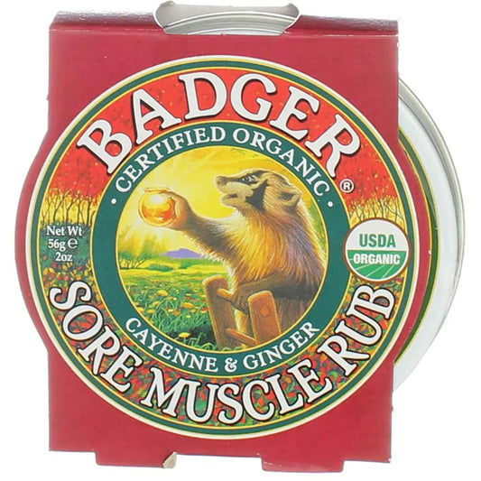 Badger Sore Muscle Rub 2z Size 2z Badger Sore Muscle Rub 2z Tin 2z BadgerAU supplements