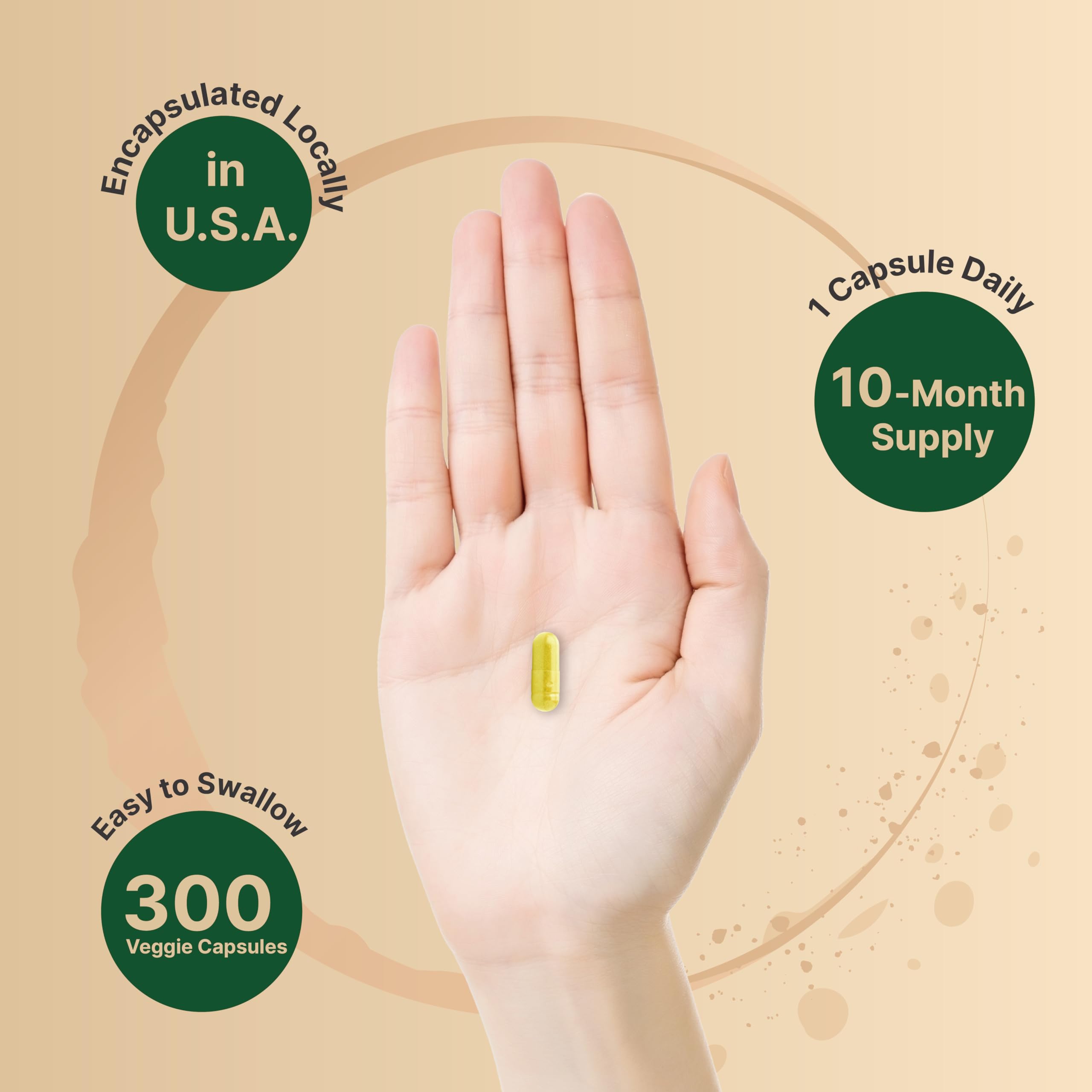 Berberine Supplement 500mg | 300 Veggie Capsules, 97% Pure Berberine HCL – 5:1 Root NatureBell Au supplements