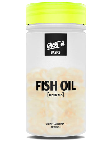 GHOST Basics Fish Oil Supplement, 3000MG Daily Omega 3 Fatty Acids with DHA & EPA for Brain, Heart Health & Immunity Support - Gluten-Free & Soy-Free - 60 Enteric Coated Softgels GHOST Au supplements