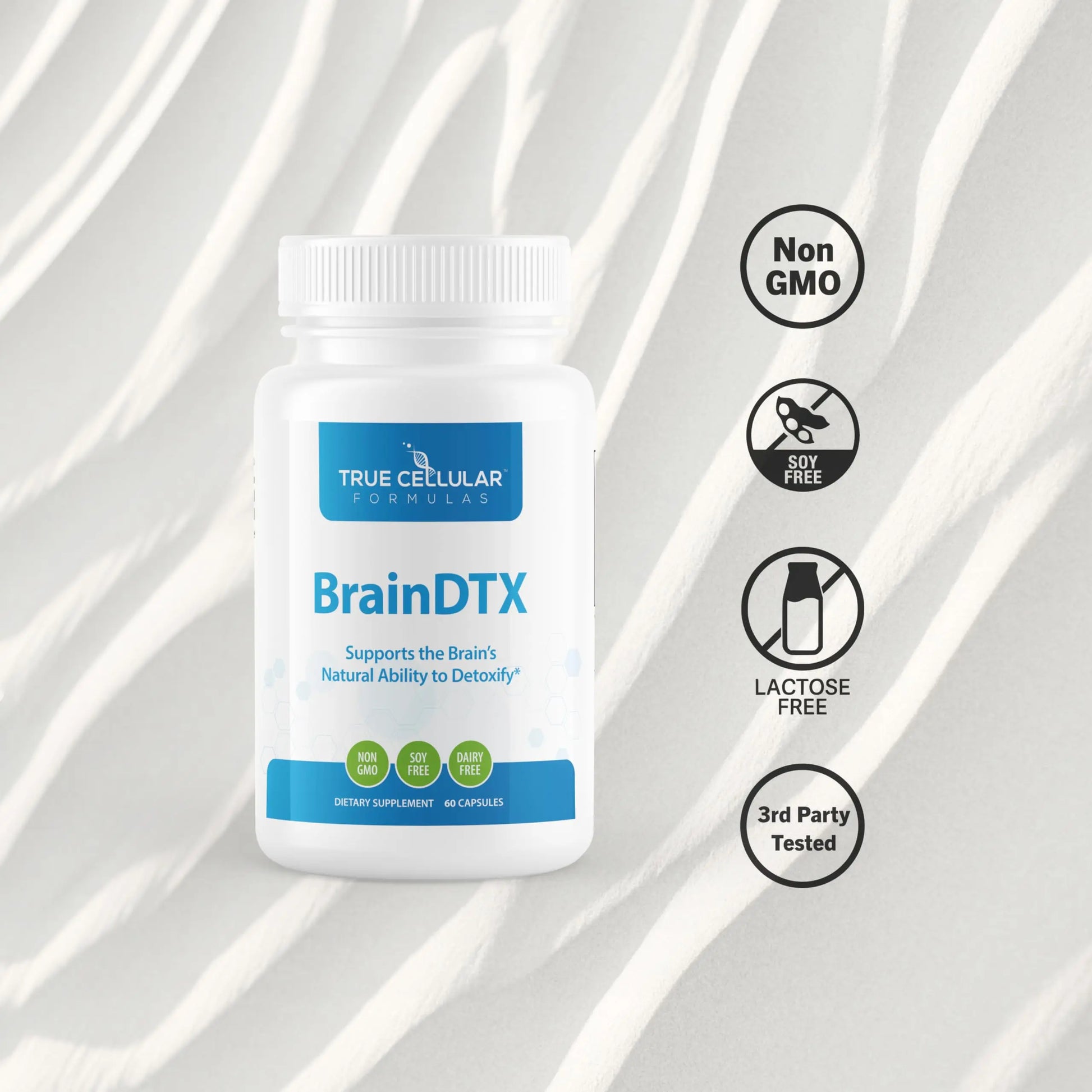 True Cellular Formulas BrainDTX - Supports Cognitive Function, Focus & Mental Clarity - Promotes Clear Thinking & Memory - with Alpha Lipoic Acid & Biotin - Antioxidant Support - 60 Capsules True Cellular Formulas Au supplements