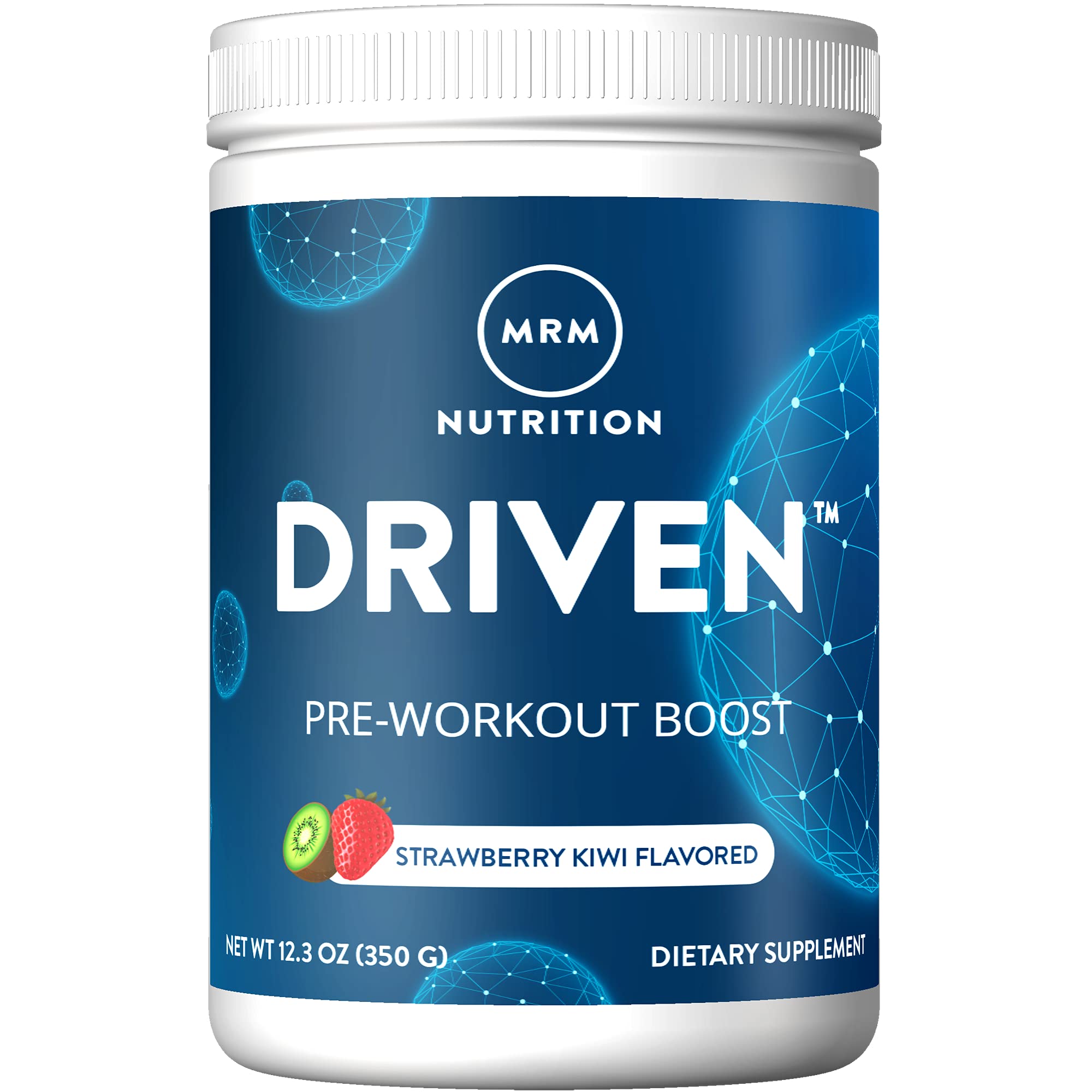 MRM Nutrition Driven Pre-Workout Powder | Strawberry Kiwi Flavored | 125mg Caffeine MRM Au supplements