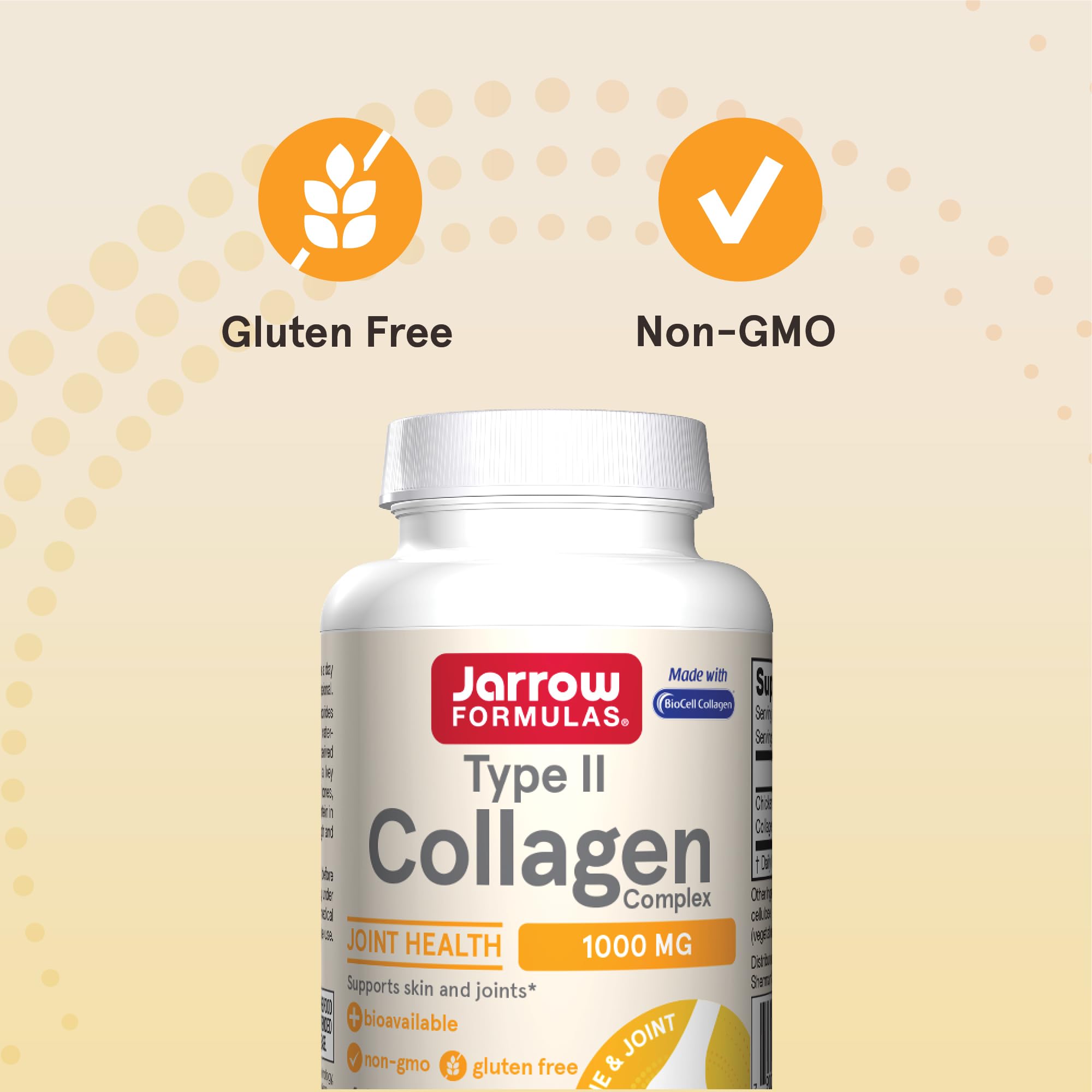 Jarrow Formulas® Type II Collagen Complex 1000 mg Supplements, Supports Skin and Joint Health, 60 Capsules, 30 Day Supply Jarrow Formulas Au supplements