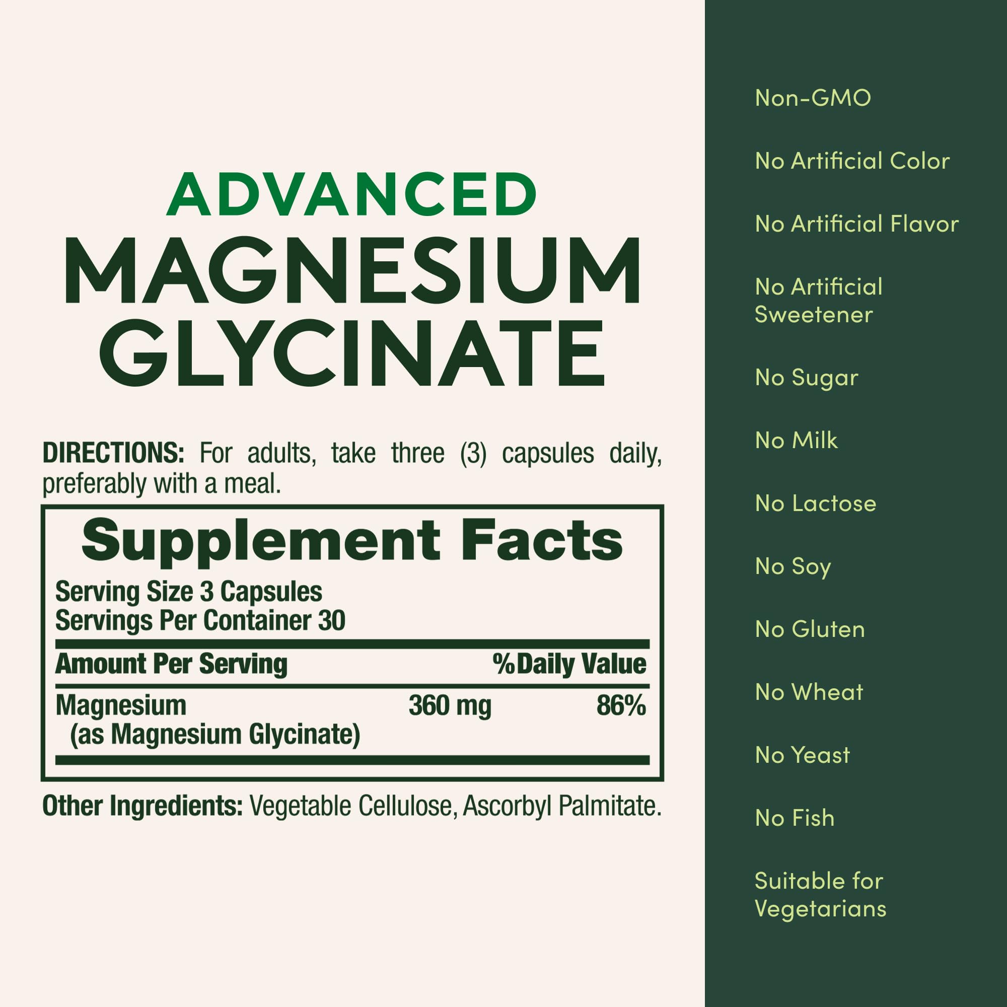 Nature's Bounty Calm Magnesium Glycinate Supplement - High Absorption Magnesium for Relaxed Mood, Heart & Bone Health, 90 Capsules Nature's Bounty Au supplements