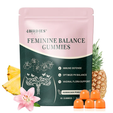 4 BIRDIES GOLF Premium Feminine Balance Gummies for Women's Health, Hawaiian Pineapple Gummies for Women Vaginal Probiotic & pH Balance Support - Vegan - Healthy Odor - Gluten-Free - 60 Count 4 BIRDIES GOLF Au supplements
