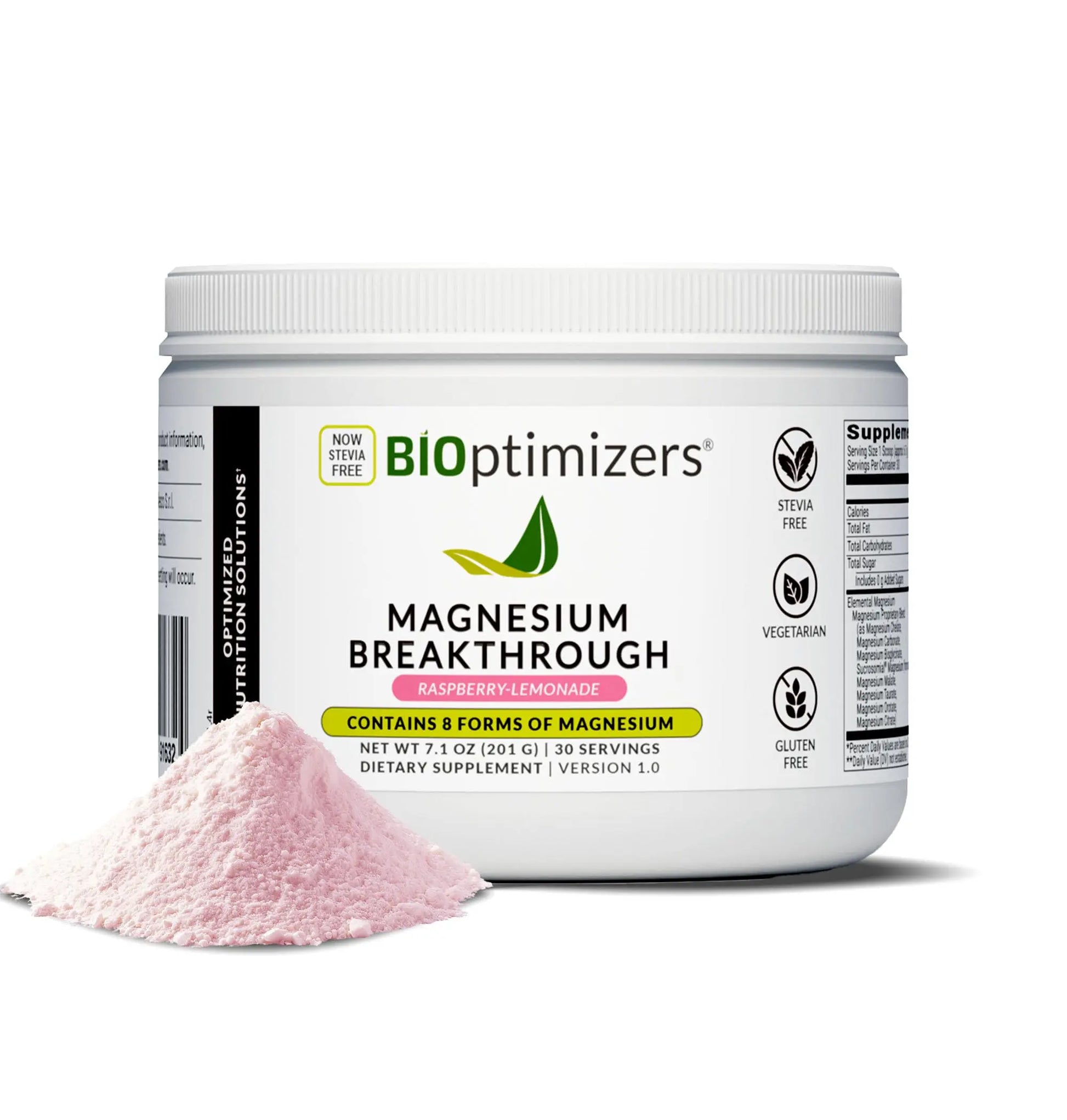 BIOptimizers Magnesium Breakthrough Drink - 8 Forms of Magnesium, Electrolytes, Sleep Health, Stress, Muscle Recovery, Heart Support | Glycinate, Citrate, Malate- Raspberry Lemon BIOptimizers Au supplements