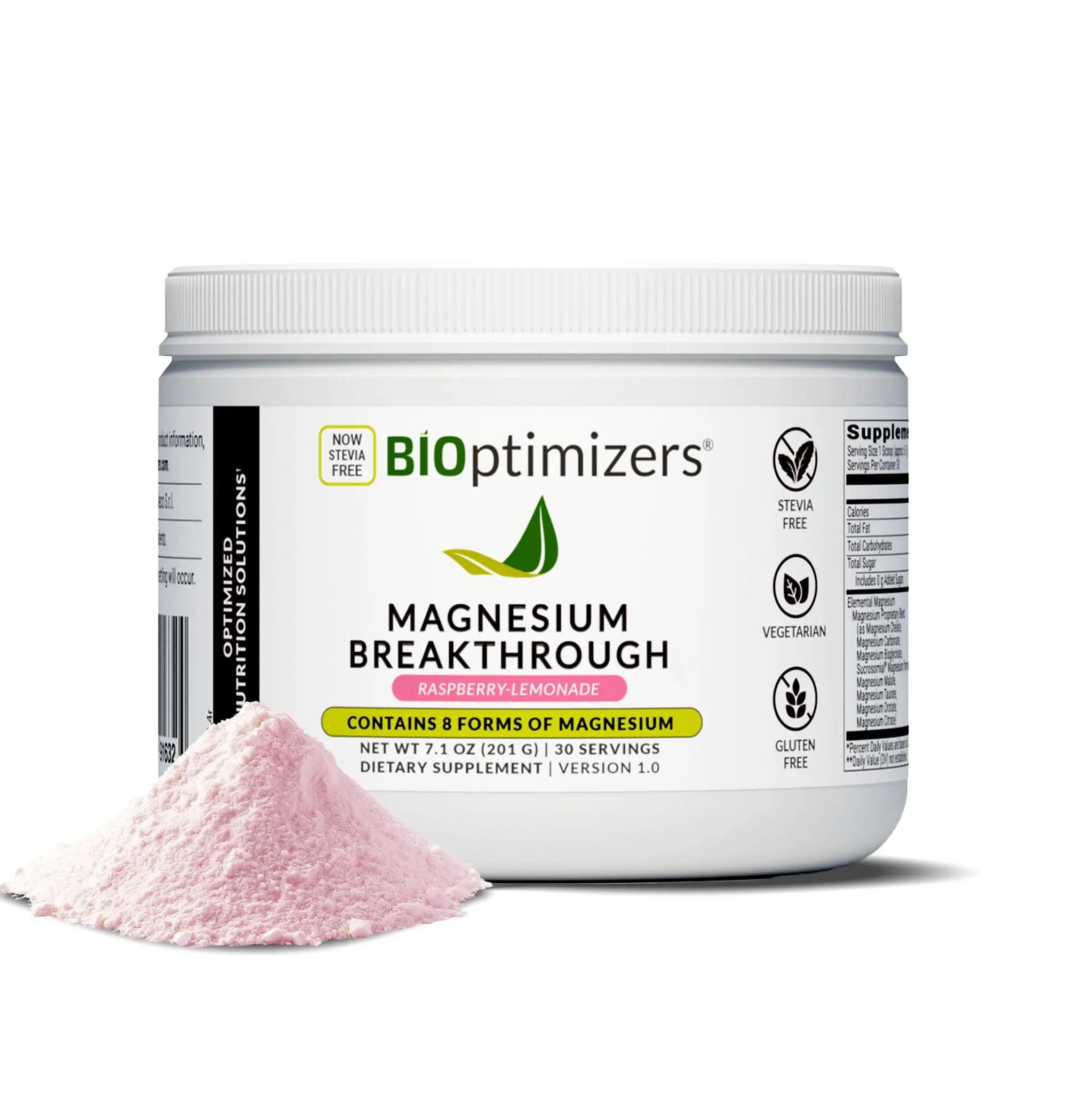 BIOptimizers Magnesium Breakthrough Drink - 8 Forms of Magnesium, Electrolytes, Sleep Health, Stress, Muscle Recovery, Heart Support | Glycinate, Citrate, Malate- Raspberry Lemon BIOptimizers Au supplements