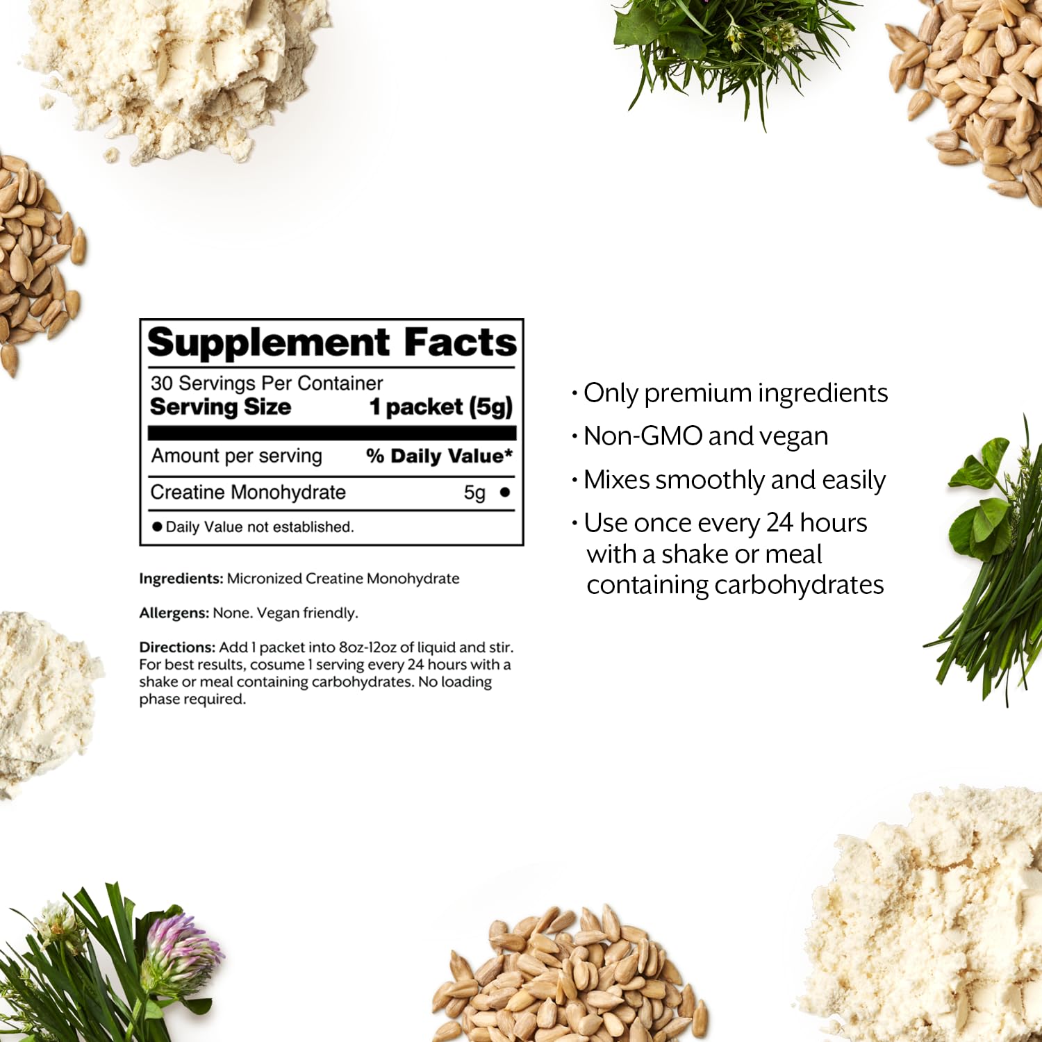 ProMix Nutrition Creatine Monohydrate Travel Packs, 5g of micronized Clean Creatine for Men and Women, Supports Muscle Growth & Recovery, Vegan - 30 Servings ProMix Nutrition Au supplements