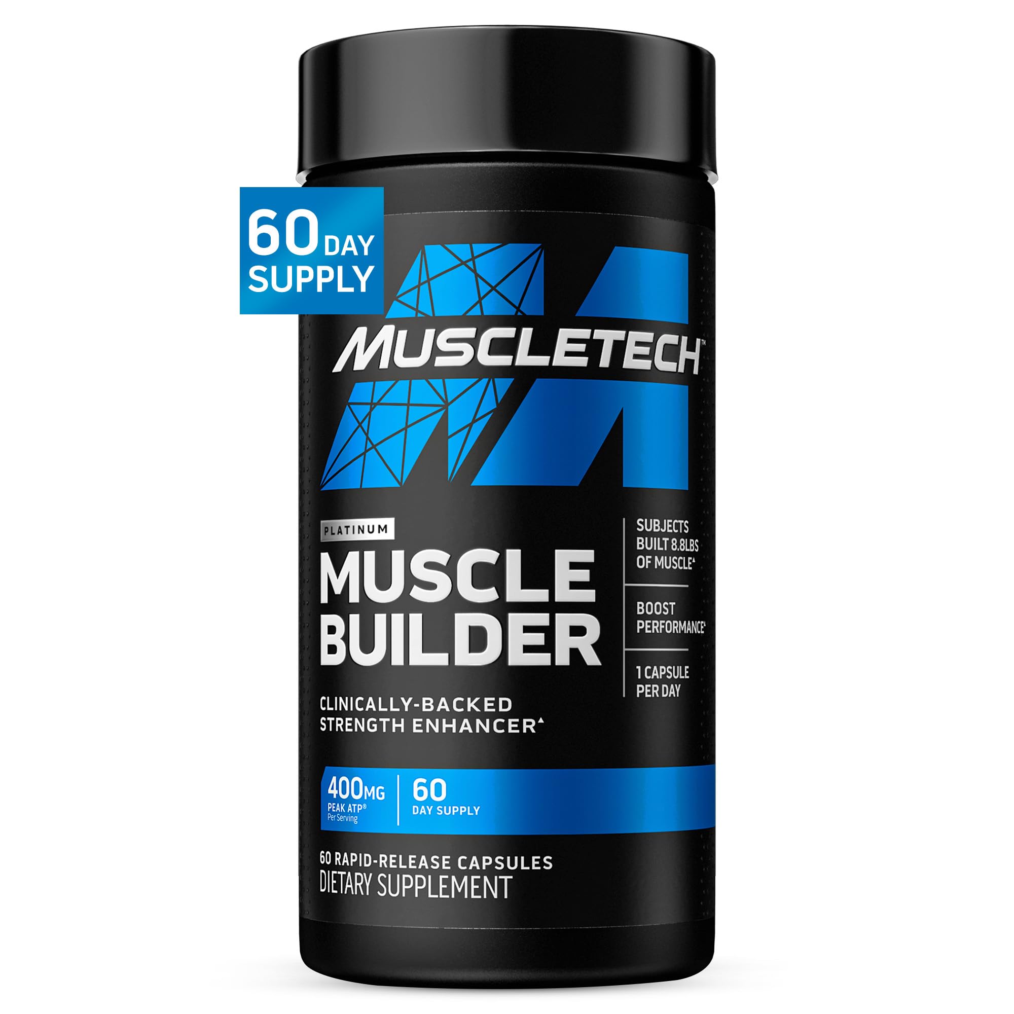 Muscletech Nitric Oxide Supplements for Men & Women, Muscle Builder (60 Capsules) - Nitric Oxide Booster Supplement Supports Muscle Gain & Performance - 400mg Peak ATP for Enhanced Strength MuscleTech Au supplements