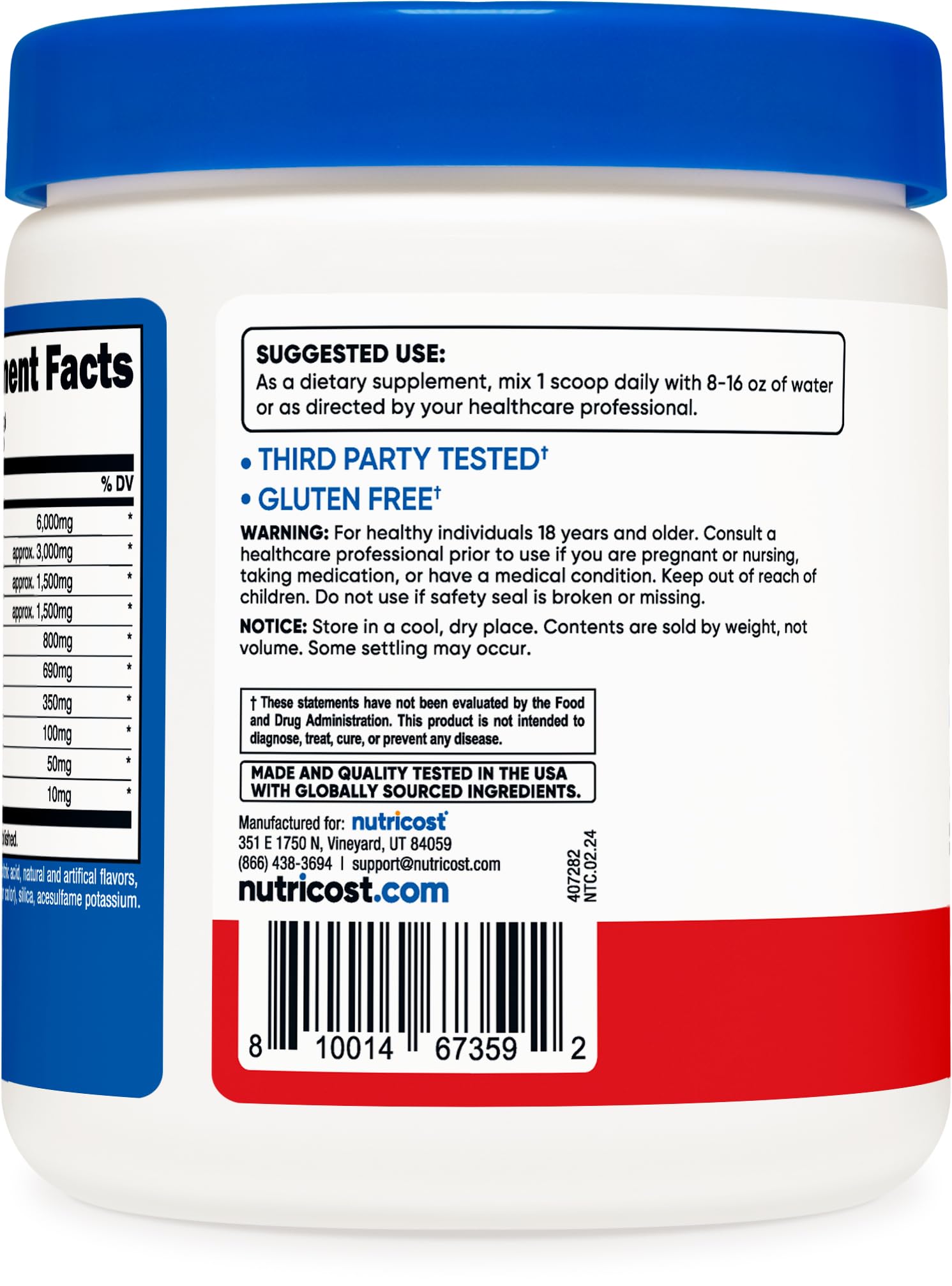 Nutricost EAA Powder 30 Servings (Fruit Punch) - Essential Amino Acids - Non-GMO, Gluten Free, Vegetarian Friendly Nutricost Au supplements