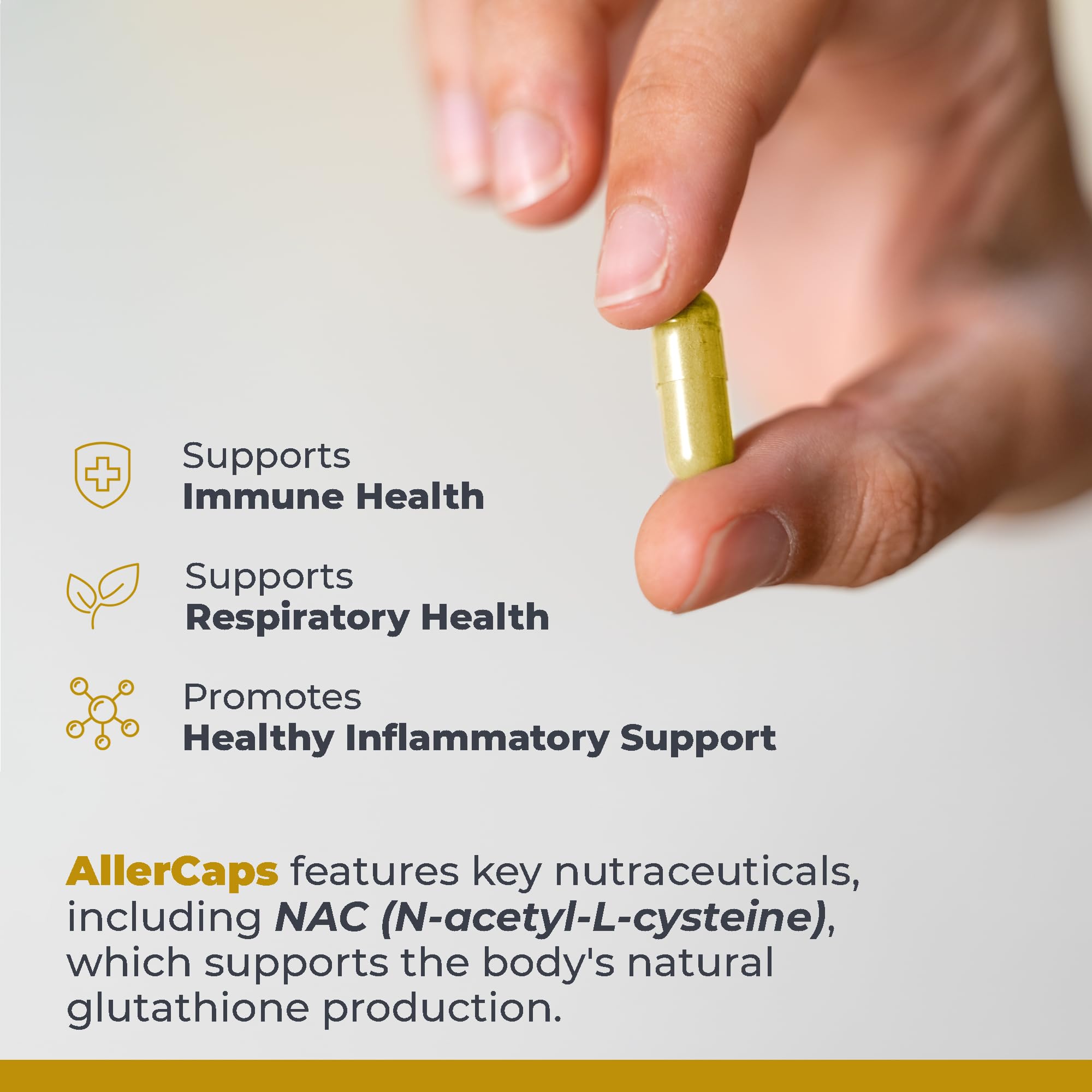 Premier Research Labs AllerCaps - A Lung Health Supplement with NAC/N-Acetyl Cysteine, Featuring Bromelain, Reishi Mushroom & Quertecin, Immune Support Formula - 60 Vegetarian Capsules Premier Research Labs Au supplements