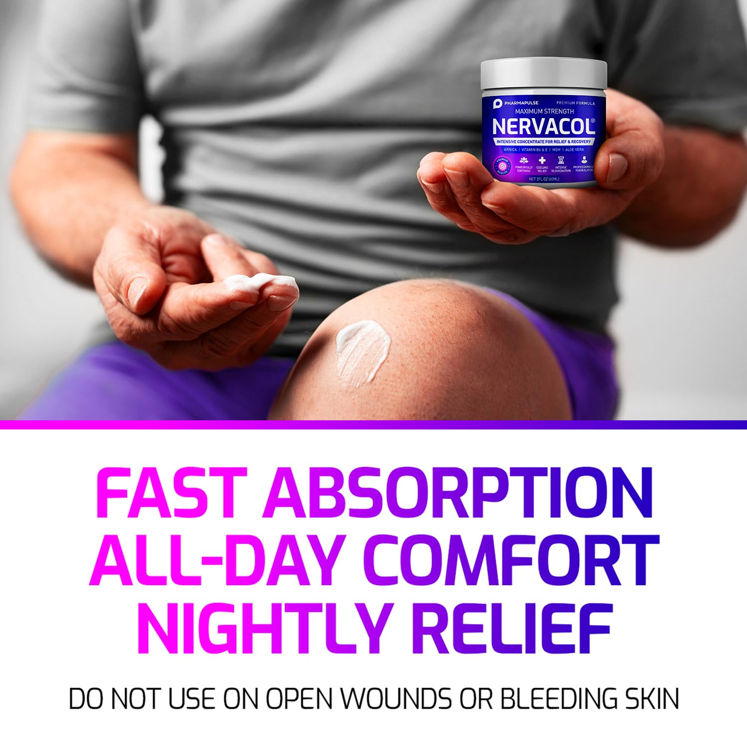 Pharmapulse Neuropathy Nerve Therapy & Relief Cream - Maximum Strength Relief Cream for Foot, Hands, Legs, Toes Includes Alpha Lipoic Acid, Arnica, Vitamin B6, Aloe Vera, MSM - Effective Soothing 4oz Pharmapulse Au supplements