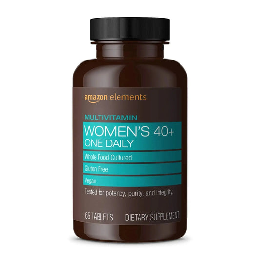 Amazon Elements Women‚ 40+ One Daily Multivitamin, 66% Whole Food Cultured, Vegan, 65 Tablets, 2 month supply Amazon ElementsAU supplements