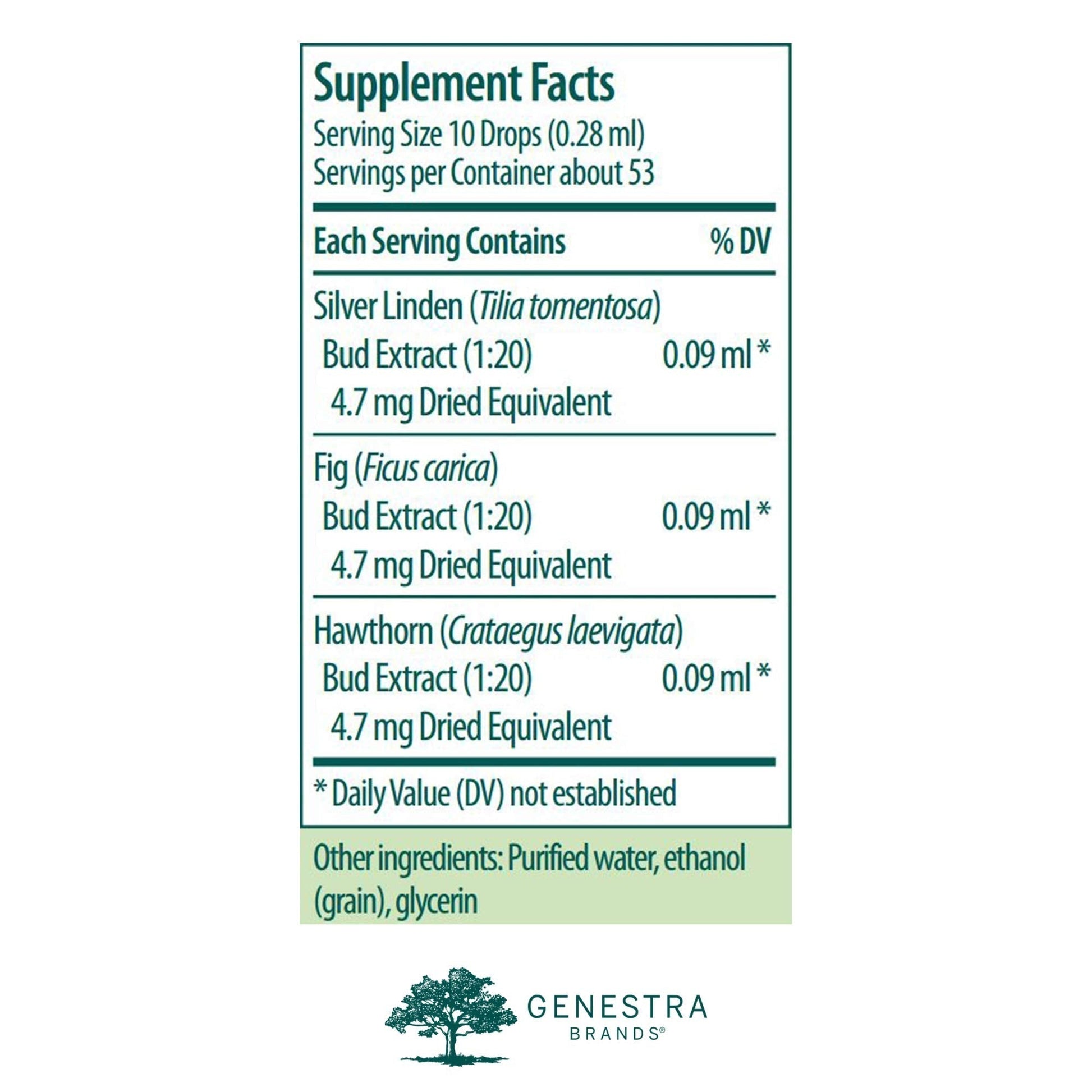 Genestra Brands Calm-gen | Silver Linden, Fig, and Hawthorn Herbal Supplement | 0.5 fl. oz. Genestra Brands Au supplements