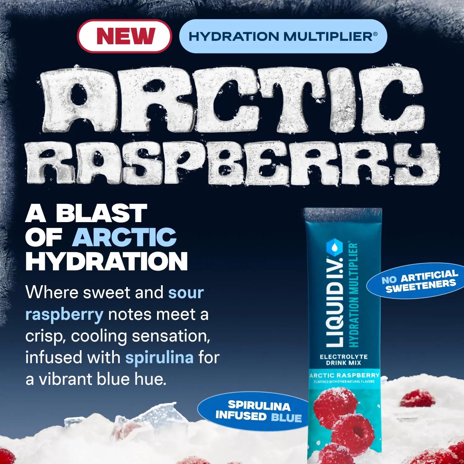 Liquid I.V.® Hydration Multiplier - Arctic Raspberry | Electrolyte Powder Drink Mix | 1 Pack (16 Servings) Liquid I.V. Au supplements