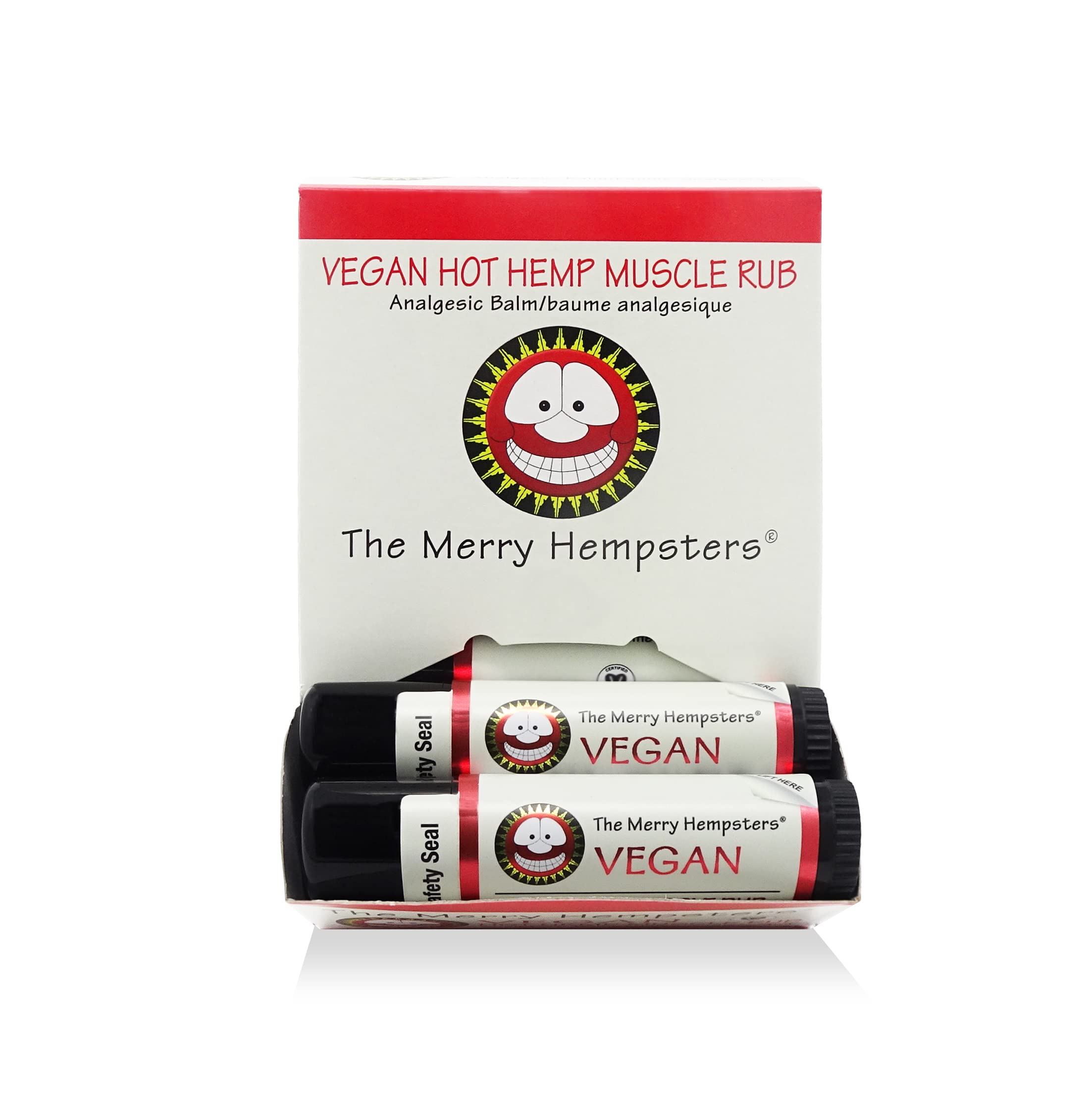 The Merry Hempsters Hot Hemp Muscle Rub Gravity Display Case (12 Tubes) The Merry Hempsters Au supplements