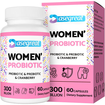 300 Billion CFUs Probiotics for Women,12 Strains Probiotics with Prebiotic Cranberry Heafetine Au supplements