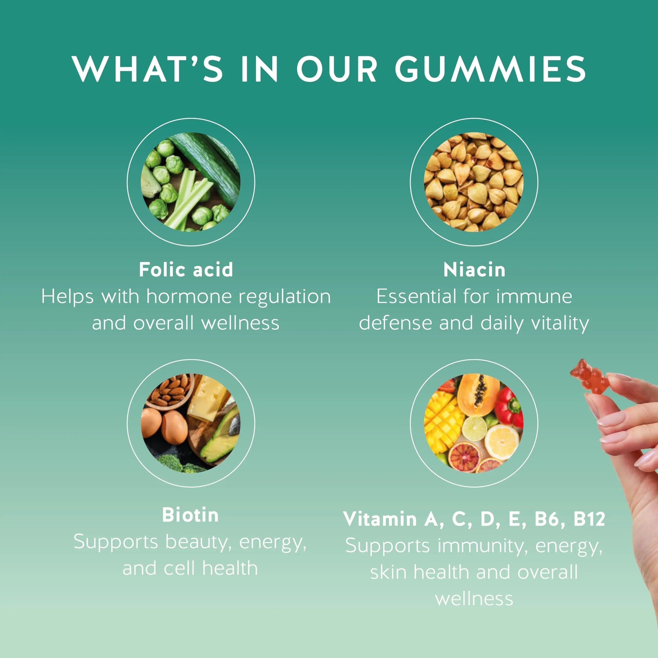 Bears with Benefits Immune Support Gummies – Vitamin C, D, B6 & B12 – Daily Immune Boost – Vegan, Naturally Flavored (30 Gummies) Bears with Benefits Au supplements