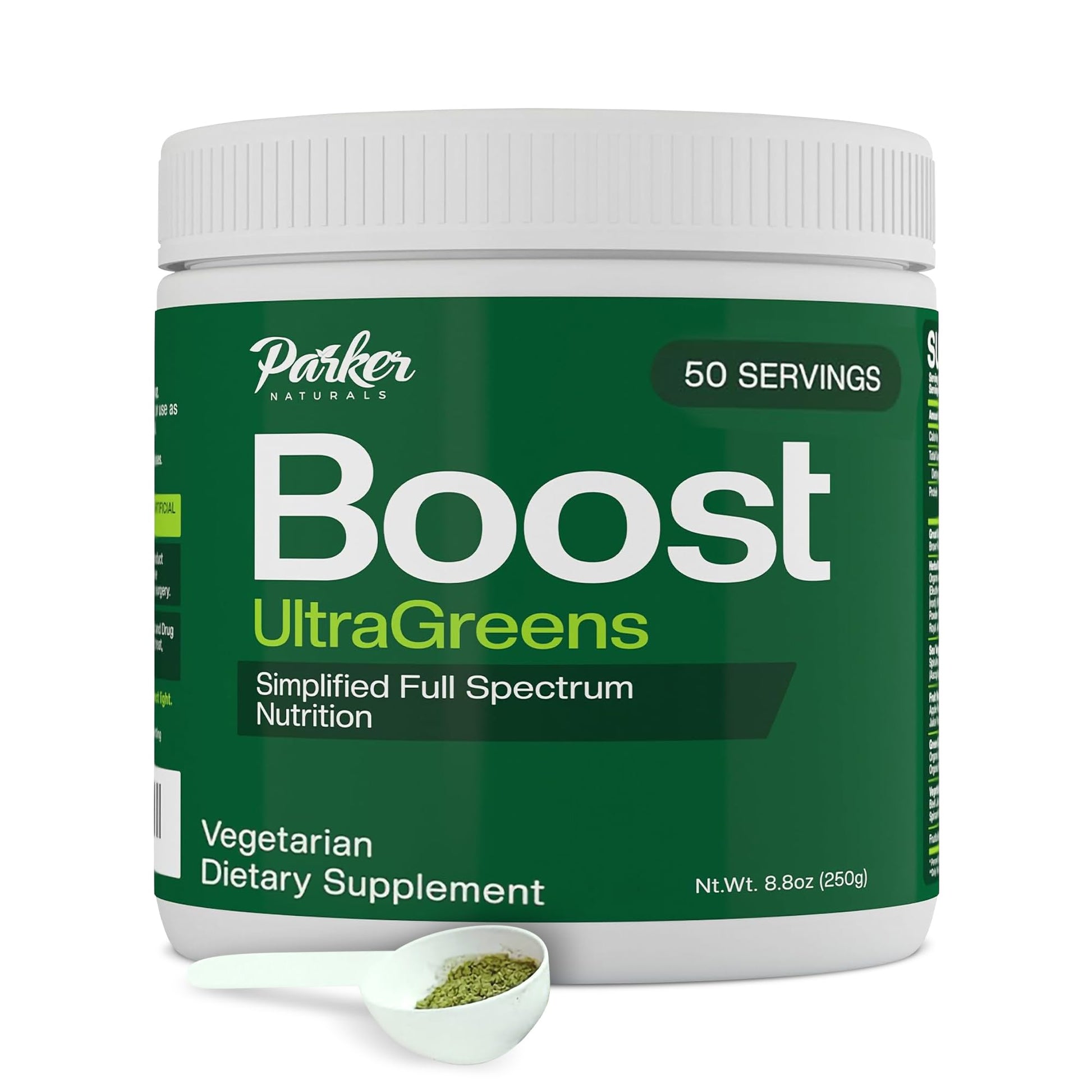 Boost UltraGreens Super Greens Powder - Organic Spirulina, Grasses & Antioxidants | Premium Superfood for Daily Energy | Detox & Whole-Body Wellness - 50 Servings Parker Naturals Au supplements