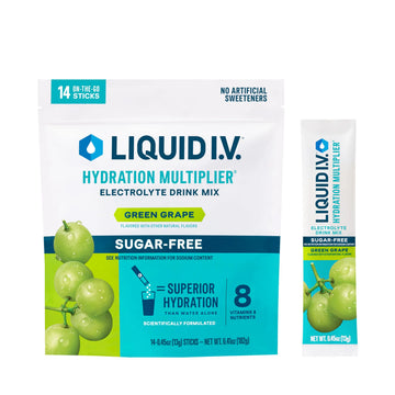 Liquid I.V.® Hydration Multiplier Sugar-Free - Green Grape | Electrolyte Powder Drink Mix | 1 Pack (14 Servings) Liquid I.V. Au supplements