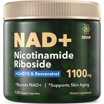 ZenUP NAD+ Supplement | 1100mg Liposomal Nicotinamide Riboside with Resveratrol & Quercetin | Anti-Aging, Cellular Energy, Mental Focus | 120 Caps ZenUP Au supplements