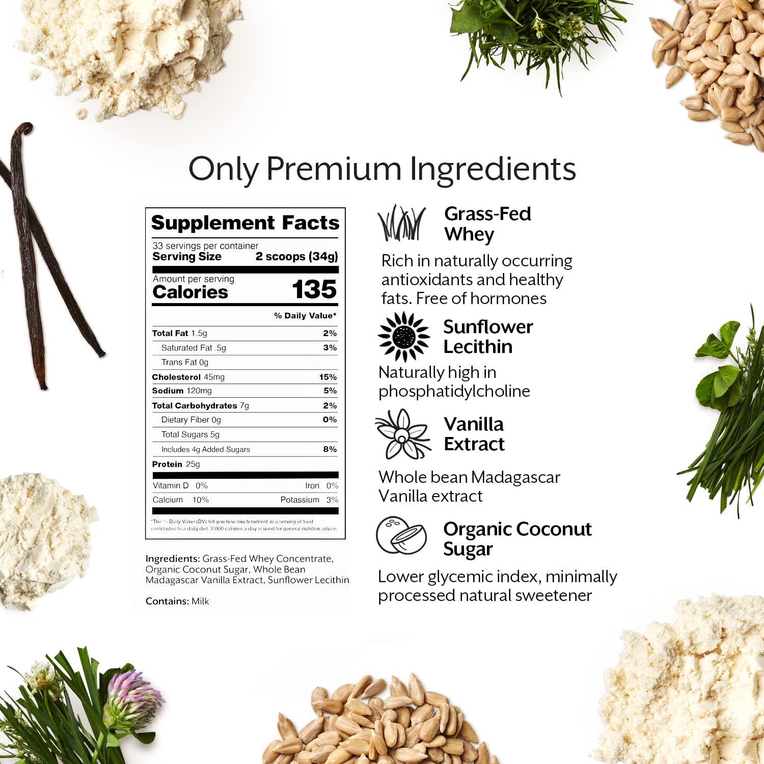 Promix Whey Protein Powder, Vanilla - 2.5lb Bulk - Grass-Fed & 100% All Natural ProMix Nutrition Au supplements