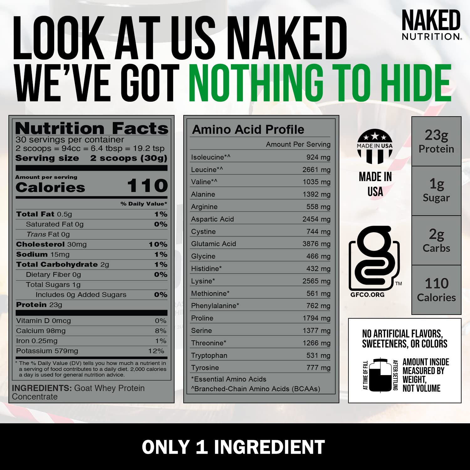 NAKED nutrition Naked Goat - Pasture Fed Goat Whey Protein Powder from Small-Herd NAKED Au supplements