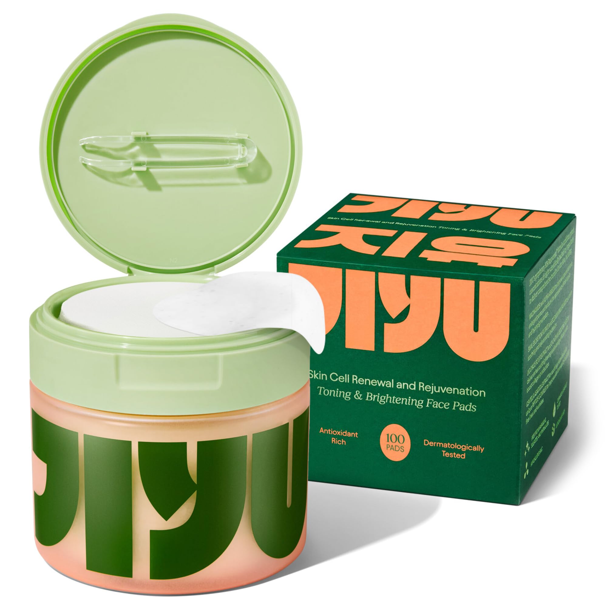 JiYu Toning Polish Pads - Korean Skincare for Dark Spots, Wrinkles & Dull Skin - Hydrating Facial Treatment with Snail Mucin, Niacinamide, Peptides & Centella - 100 Count JiYu Au supplements