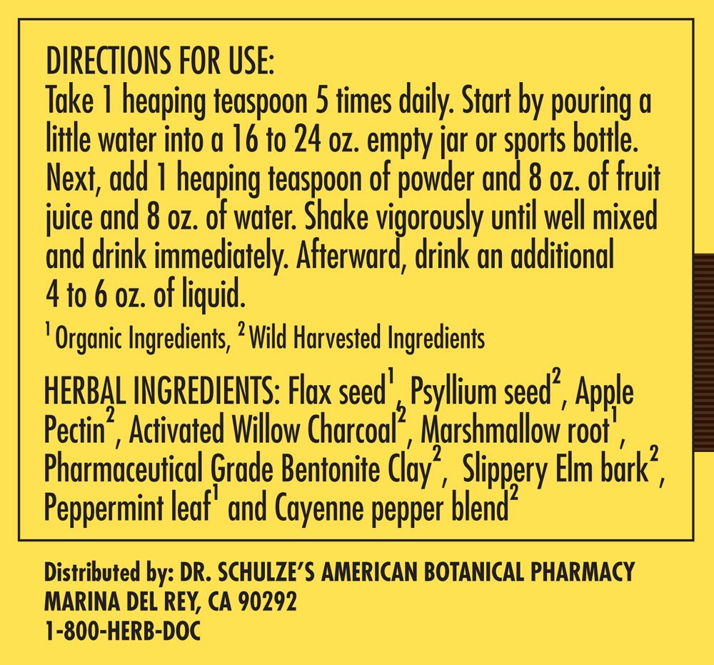 Dr. Schulze’s | Intestinal Formula #2 | Herbal Colon Cleanse Formula | Natural Detox Powder Dr. Schulze's Au supplements