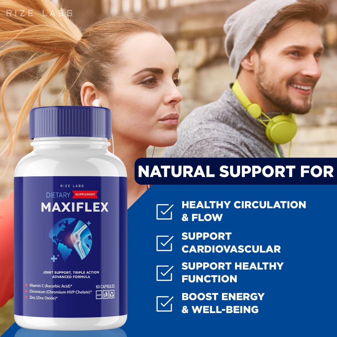 rize labs -Mexiflax All Natural Suppplement, Capsules for Joint Support, Pills for Mobility and Flexibility, Advanced Formula Supplement, Triple Action (120 Capsules) rize labs Au supplements