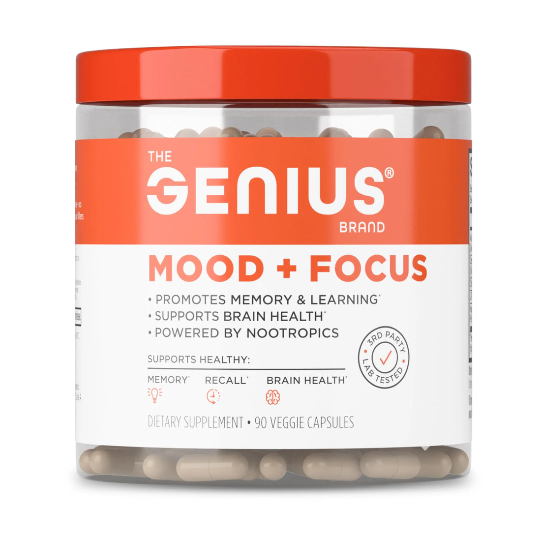 The Genius Brand Mood + Focus Nootropic – 400mg Organic Lion’s Mane, Alpha GPC & Citicoline – Memory & Focus Supplement – 30 Servings The Genius Brand Au supplements