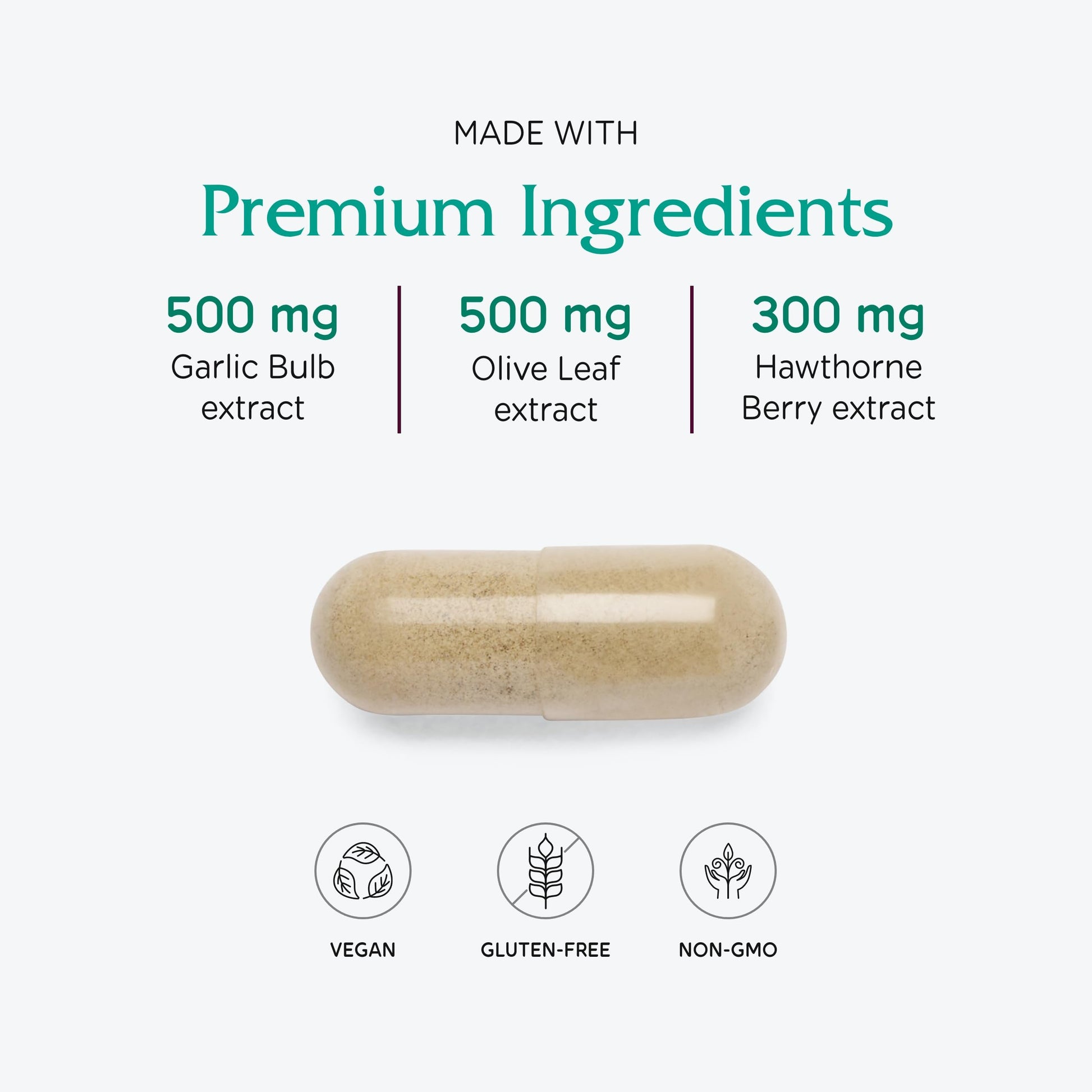 Vitanica VasoBlend - Heart Health Supplement with Folic Acid, Magnesium, CoQ10 & Terminalia Arjuna Bark - Heart Health Supplement - Consumer Line - 90 Vegan Caps Vitanica Au supplements