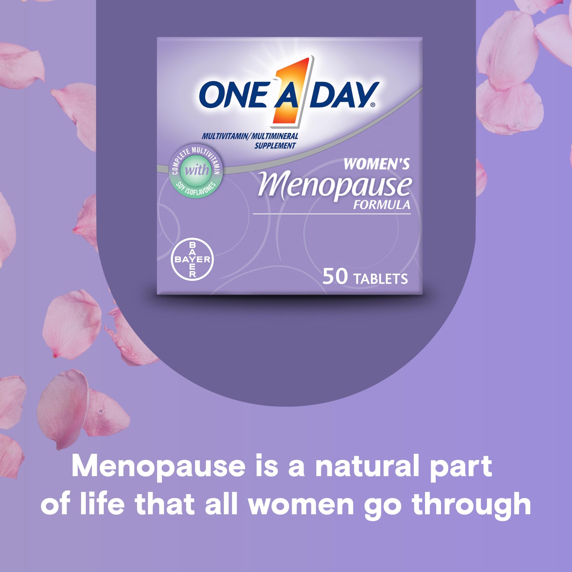 One A Day Women's Menopause Multivitamin with Vitamin A, Vitamin C, Vitamin D, Vitamin E and Zinc for Immune Health Support, Bone health, 50 Count (Packaging May Vary) ONE A DAY Au supplements