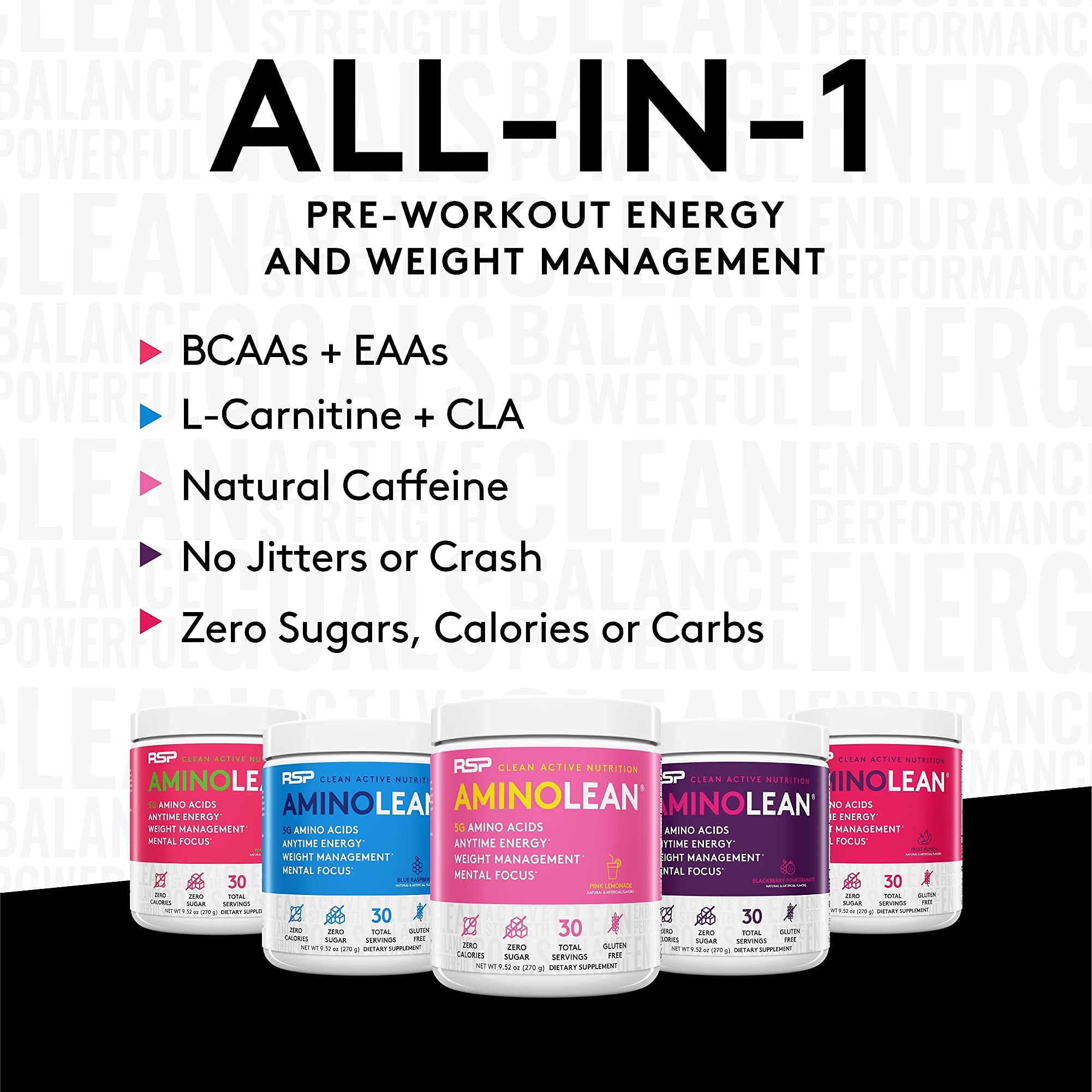 RSP NUTRITION AminoLean Pre Workout Energy (Pink Lemonade 30 Servings) RSP NUTRITION Au supplements