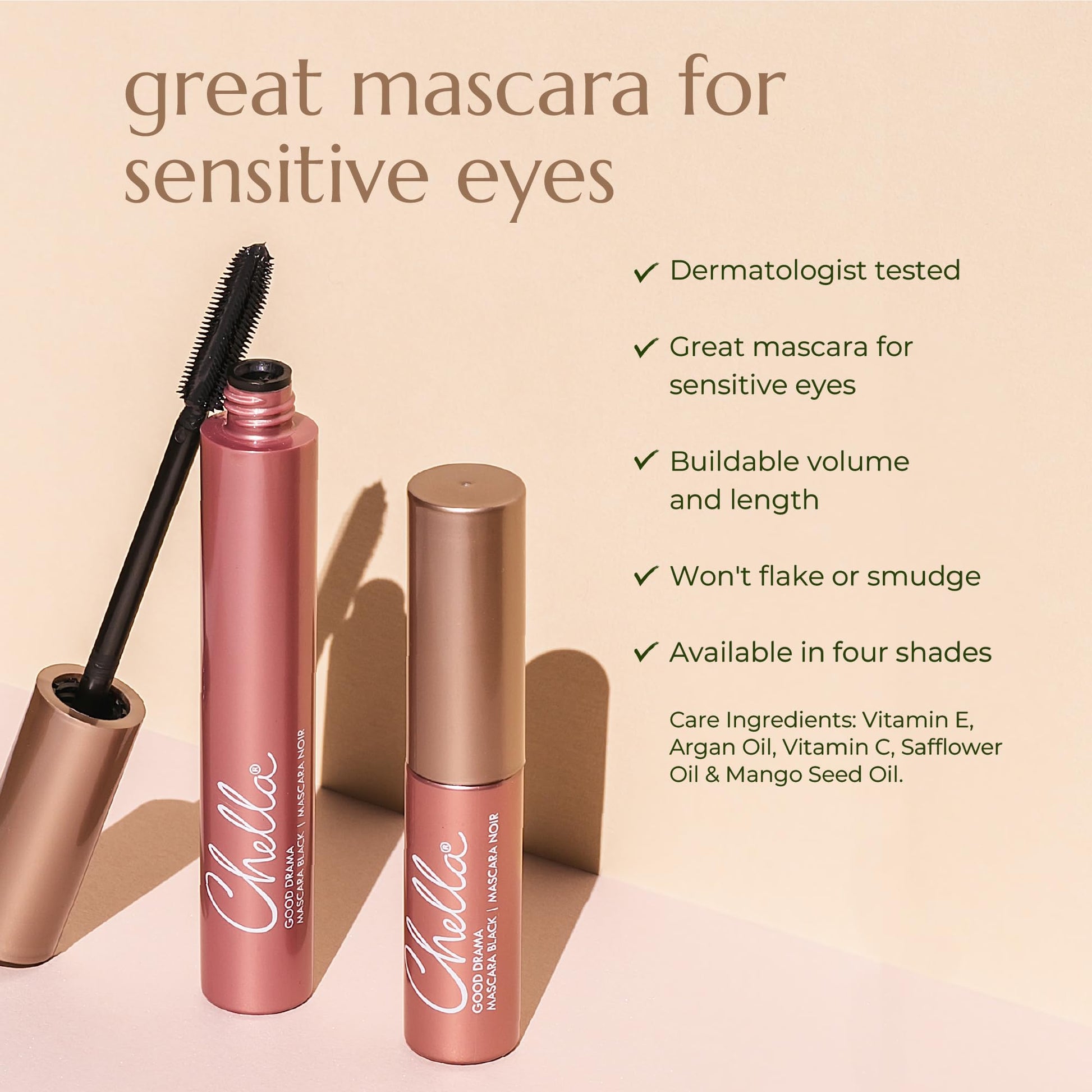 Chella Good Drama Vegan Mascara, 0.33 Fl. Oz (Black) Chella Au supplements