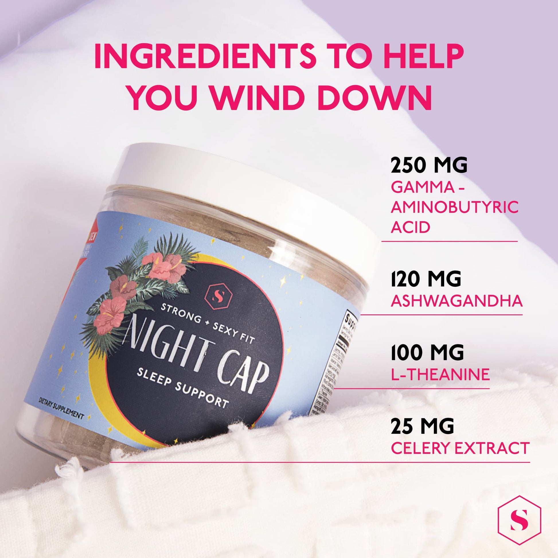 Strong + Sexy Fit Night Cap Sleep Support, Supplement to Help You Fall Asleep Faster Strong + Sexy Fit Au supplements