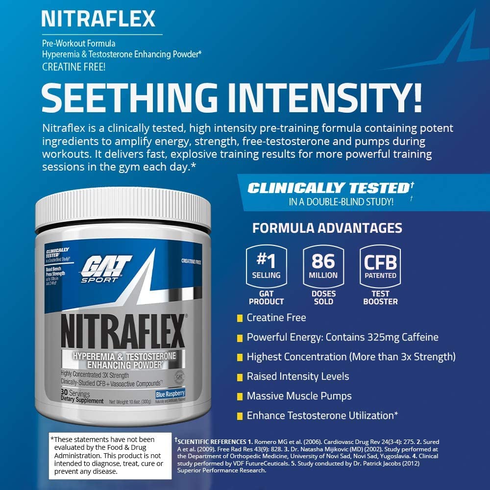GAT SPORT Nitraflex Advanced Pre-Workout Powder, Increases Blood Flow GAT SPORT Au supplements