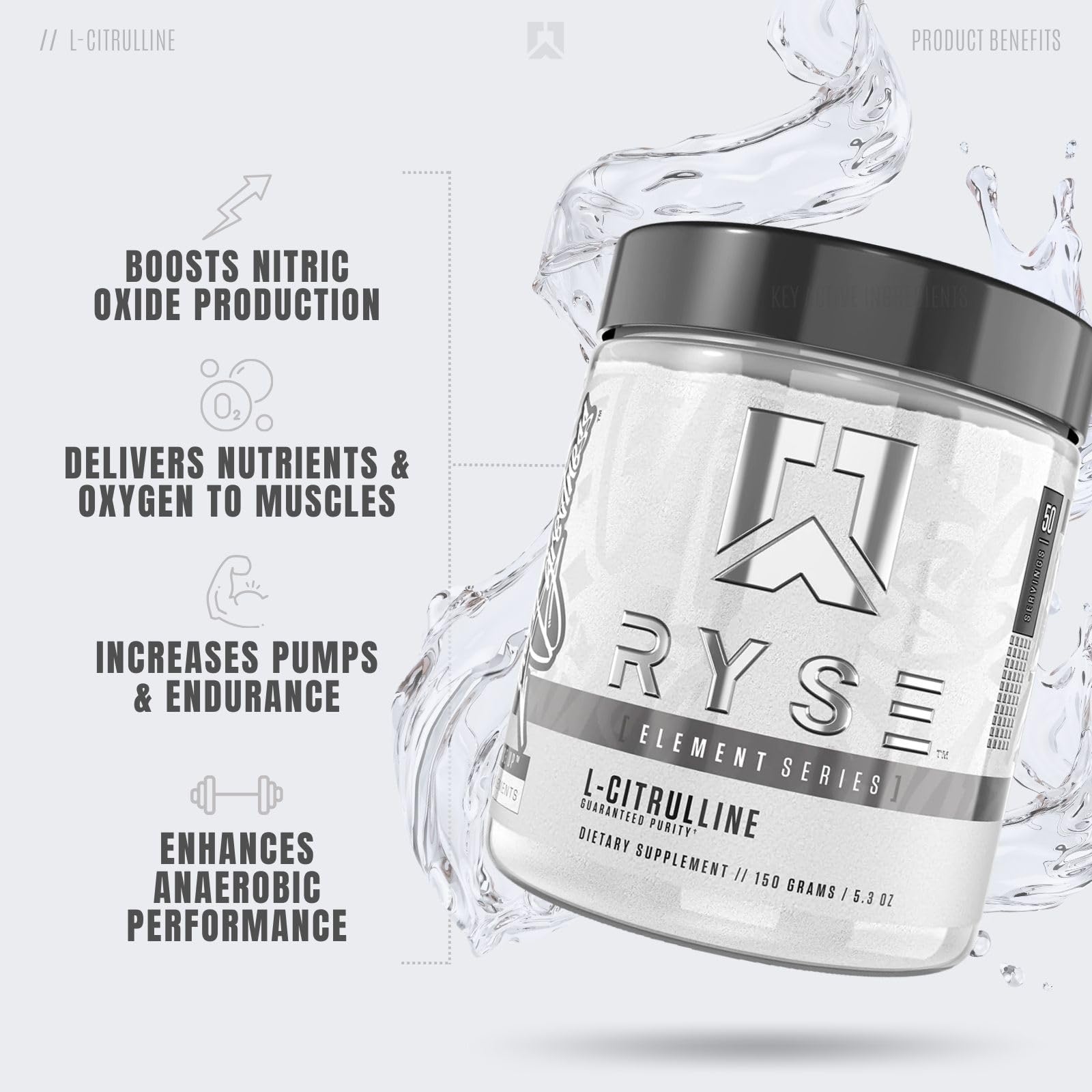 RYSE Up Supplements Element Series L-Citrulline Powder | Boost Nitric Oxide & Increase RYSE Up Supplements Au supplements