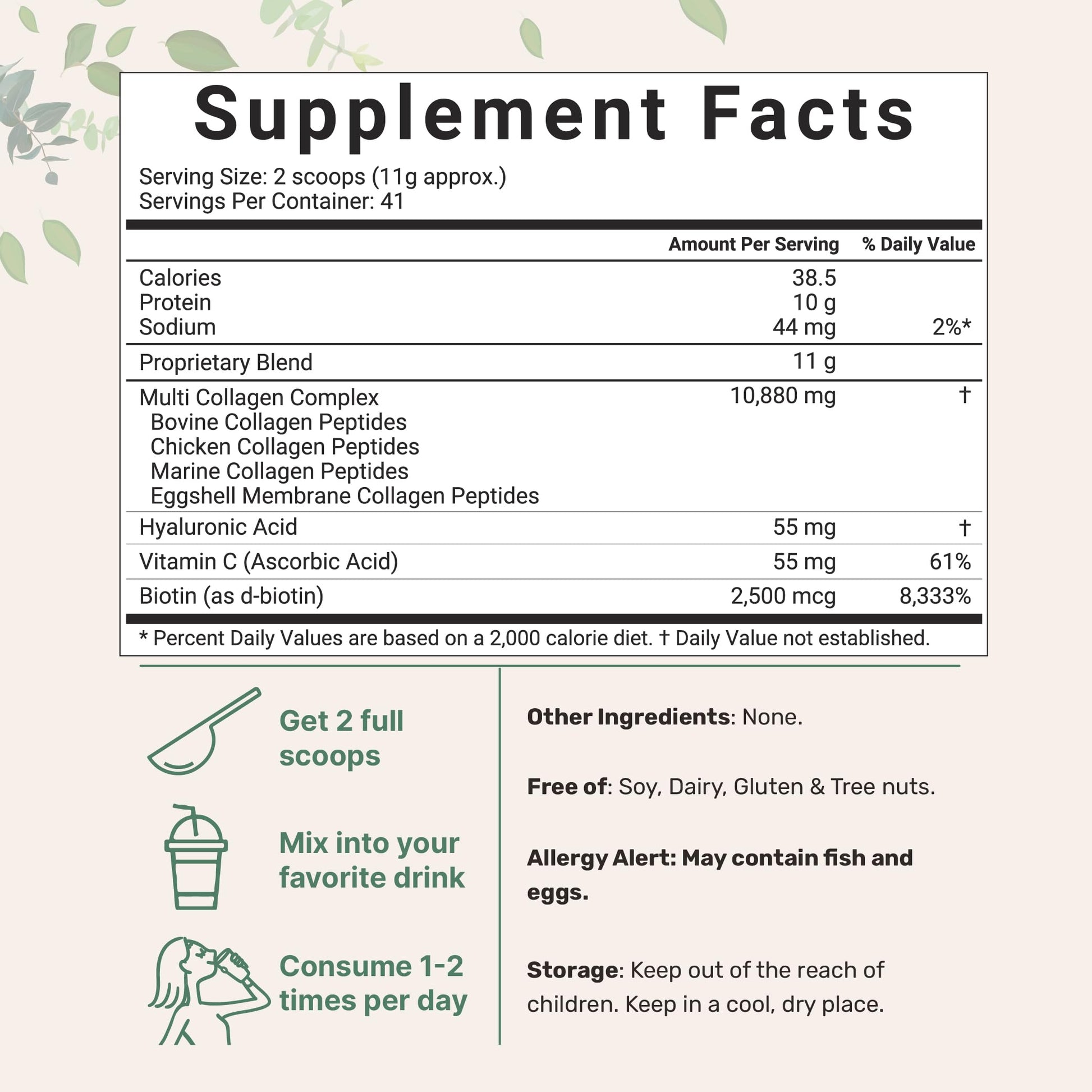 Multi Collagen Peptides Powder, 16 Oz - Hydrolyzed Protein Peptides | Type I,II,III,V,X Micro Ingredients Au supplements