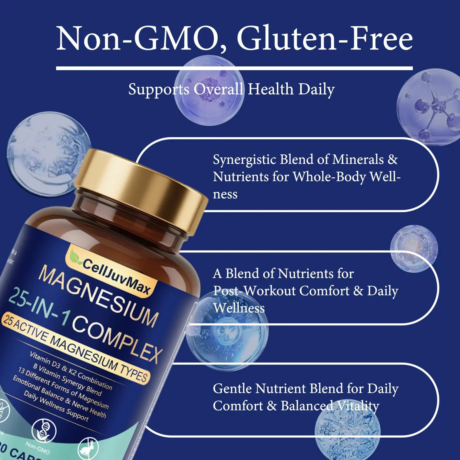 25-in-1 Magnesium Complex | Multi-Form Absorbable Blend for Daily Nutritional Support, 120 Vegan Caps (1) PBZPBZ Au supplements
