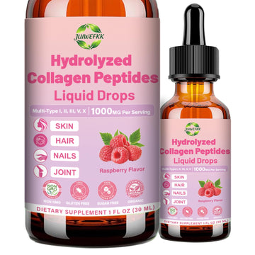 JUIWEFKK Hydrolyzed Collagen Peptides Liquid Organic Collagen Complex w. Biotin, Vitamin C & Hyaluronic Acid, Liquid Collagen Types I, II, III, IV, V for Hair, Skin, Nails & Joint Healthd JUIWEFKK Au supplements