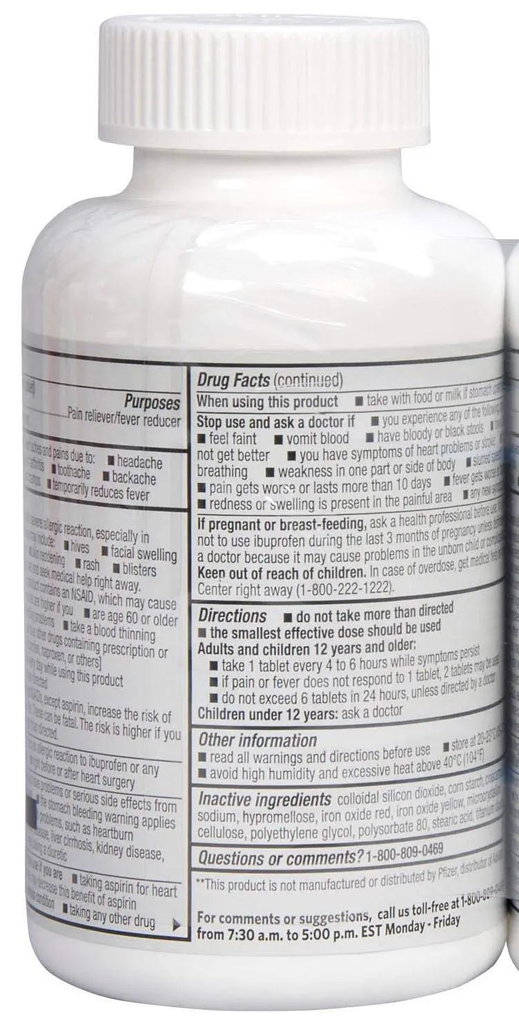 Member's Mark Ibuprofen Coated Tablets 200mg Pain Reliever Fever Reducer, 1 Bottle, 600 Tablets MEMBER´S MARK Au supplements