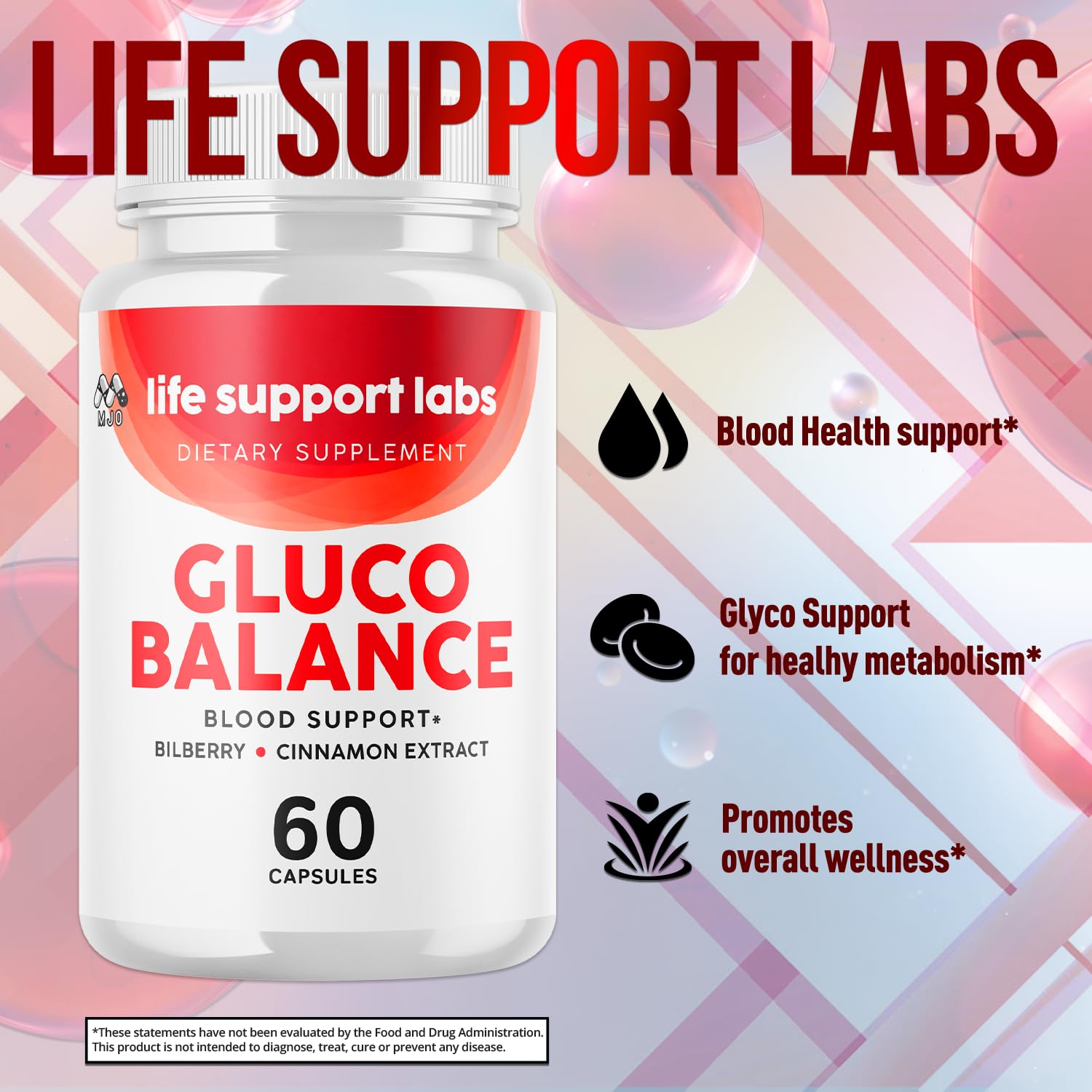 Life Support Labs Capsules, Official LifeSupportLabs Blood Health Pills with All Natural Ingredients, Life Support Labs Advanced Health & Wellness with Premium Vitamins for Women & Men (60 Capsules) MJO Au supplements
