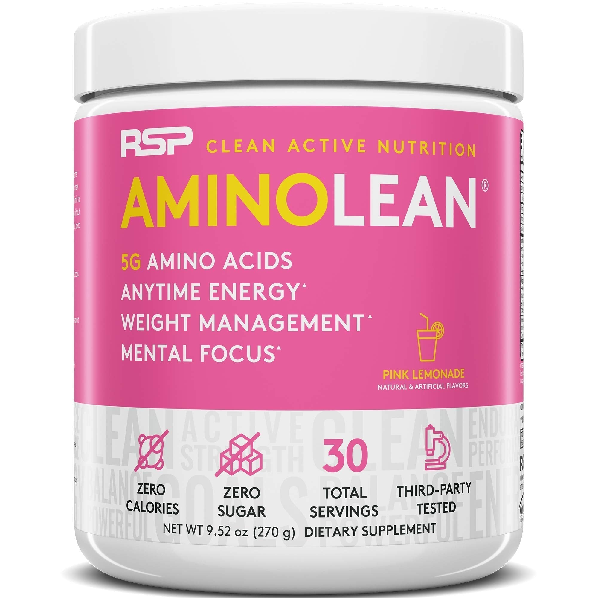 RSP NUTRITION AminoLean Pre Workout Energy (Pink Lemonade 30 Servings) RSP NUTRITION Au supplements