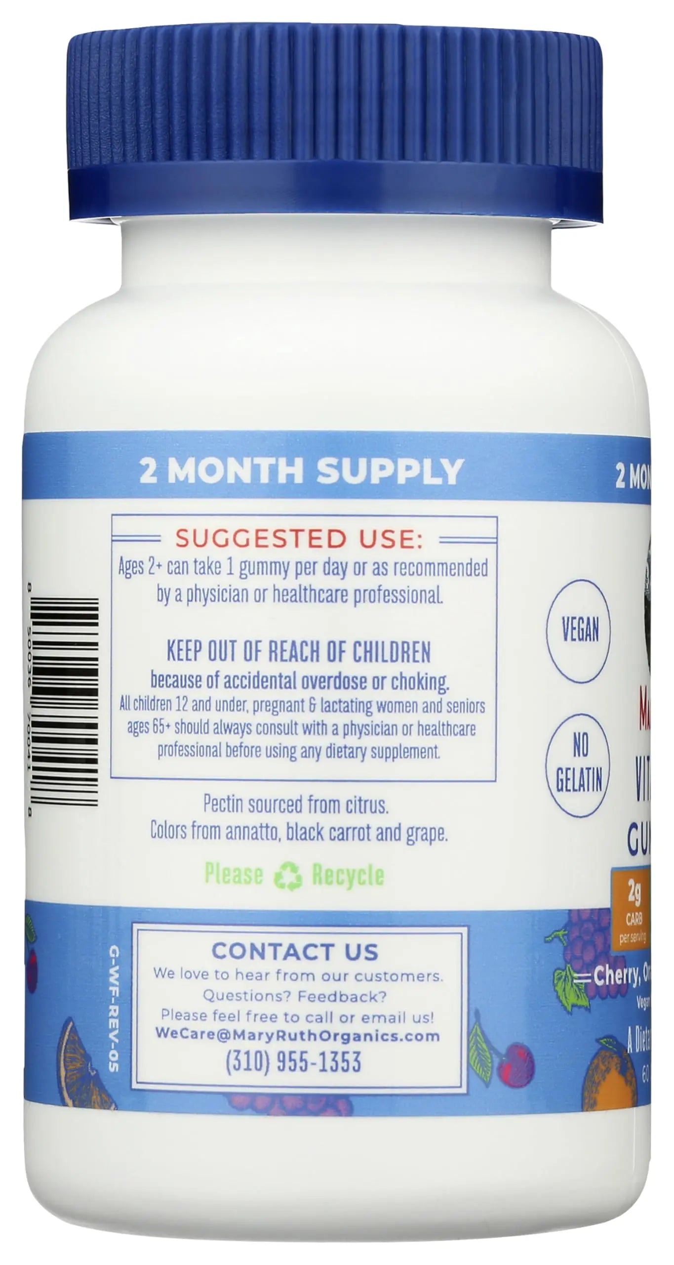 MaryRuth Organics Vitamin C Gummies | Supplement for Immune Support & Overall Health | Immune Support Supplement | Vitamin C for Adults & Kids | Vegan | Non-GMO | 60 Servings MARYRUTH'S Au supplements