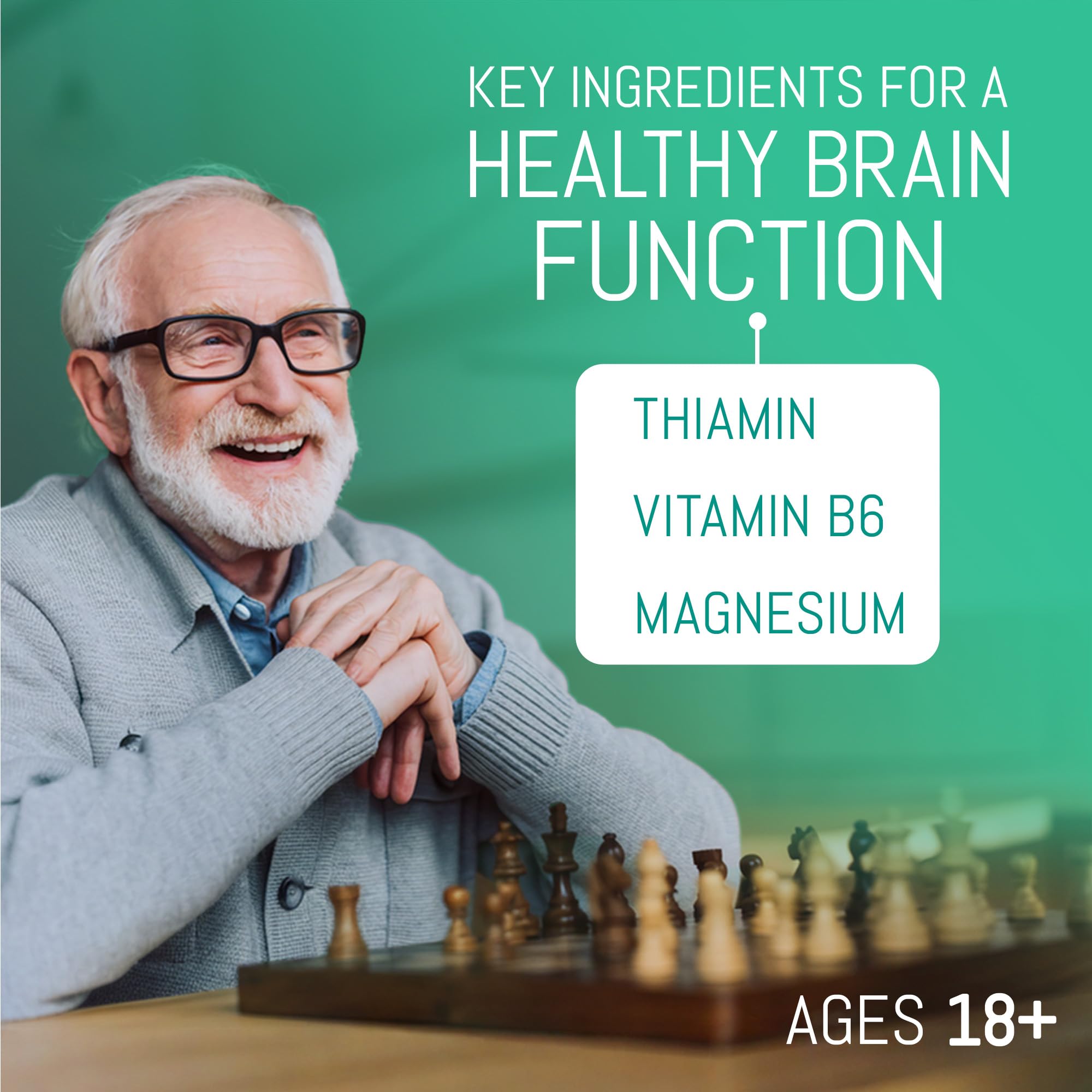 Fitina Brain Supplements for Memory and Focus with Vitamin B6 & Thiamine — High-Dose B Vitamins Nervous System and Cognitive Health Support, Daily Supplement Formula for Adults, 100 Tablets (2-Pack) Fitina Au supplements