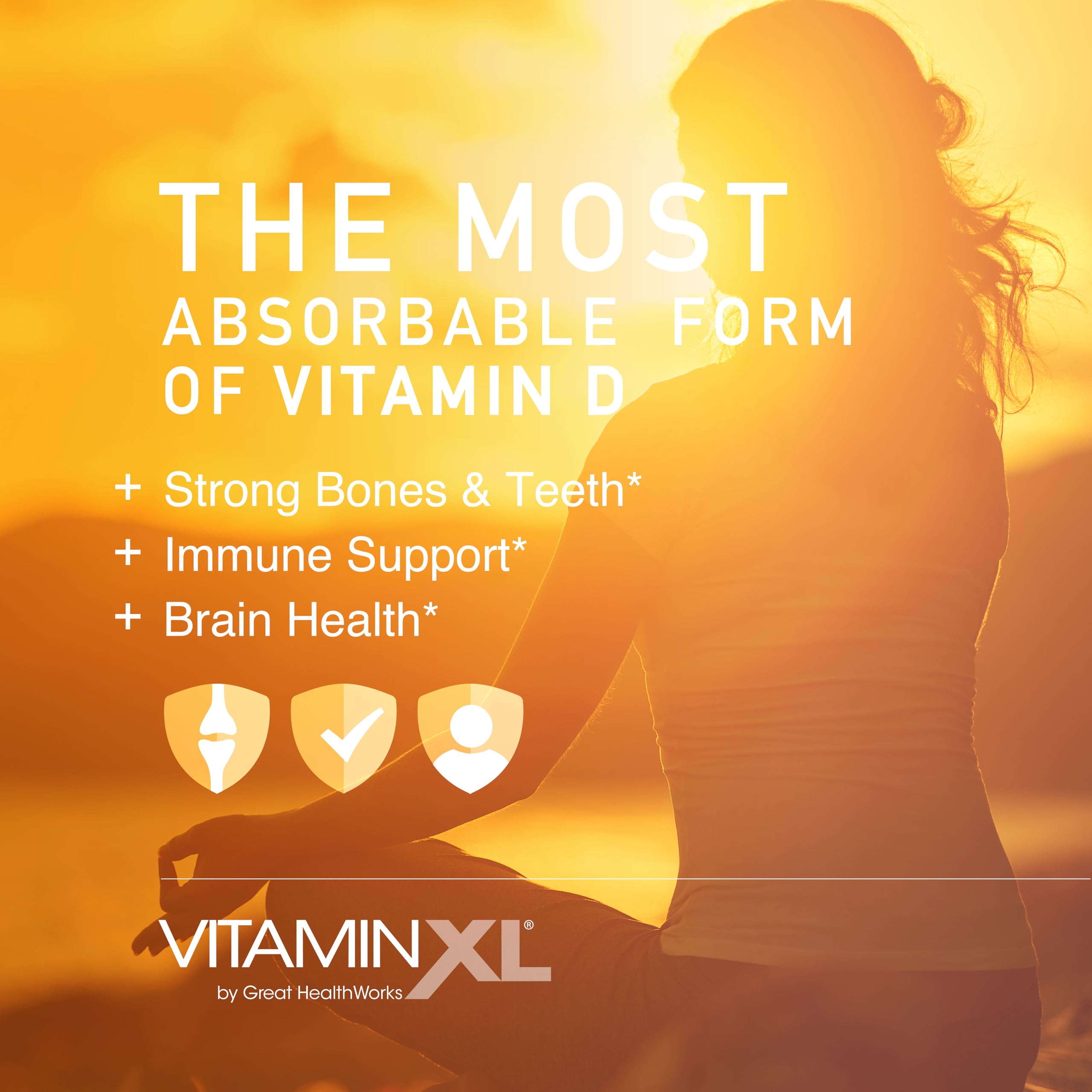 OmegaXL VitaminXL D3 High Potency Daily Vitamin D 5000 IU 125mcg Immune Support Supplement - Promotes Healthy Muscle Function & Strong Bones - Non-GMO, Gluten-Free - 30 Softgels OmegaXL Au supplements