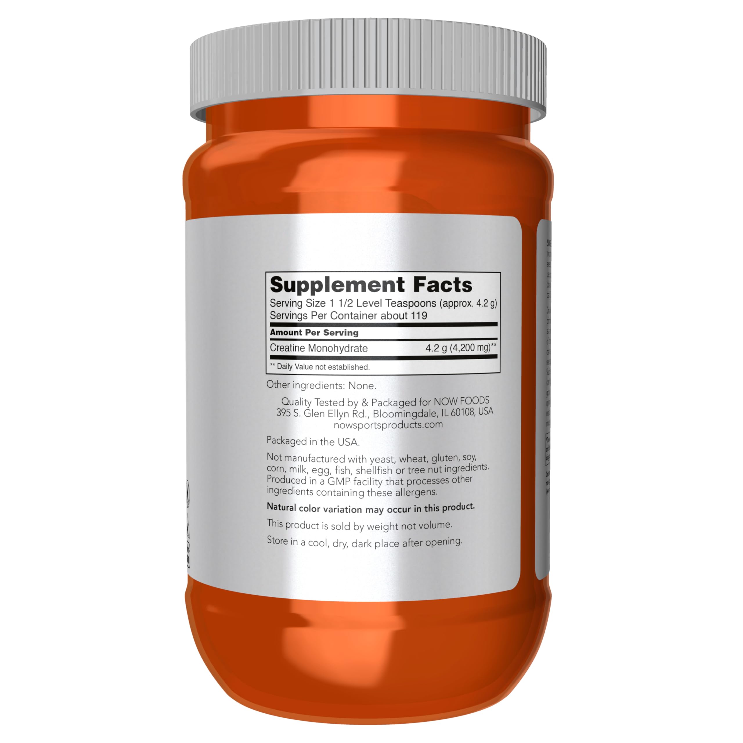 NOW Foods Sports Nutrition, Micronized Creatine Powder 500 g, Mass Building*/Energy Production*, 1.1-Pound NOW Foods Au supplements