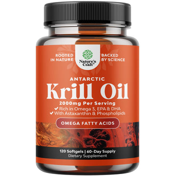 Antarctic Krill Oil 2000mg Softgels Per Serving - Omega 3 Krill Oil Supplement Natures Craft Au supplements