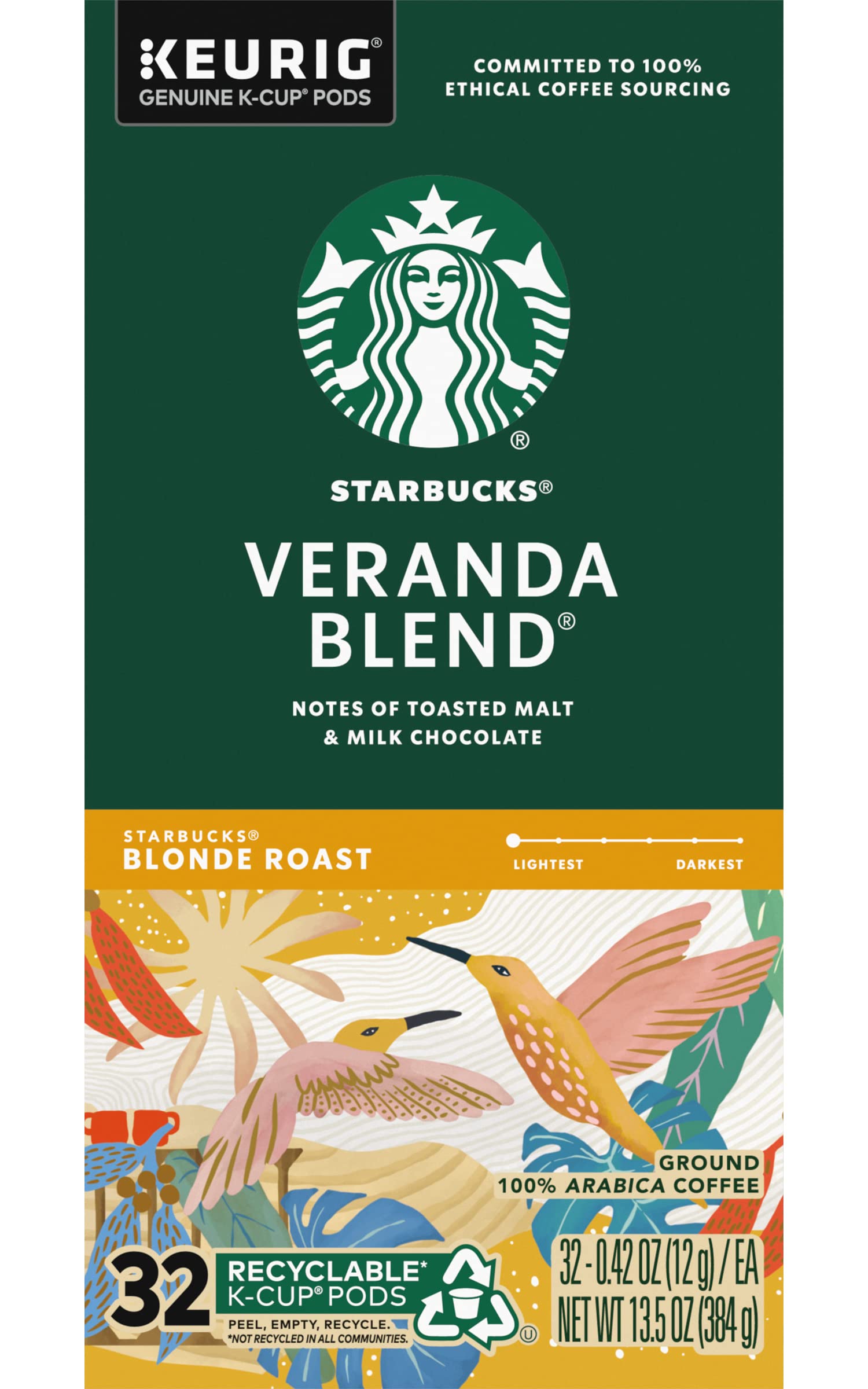 Starbucks Veranda Blend Coffee K-Cups,4/24 Pack-96 K-Cups Starbucks Au supplements