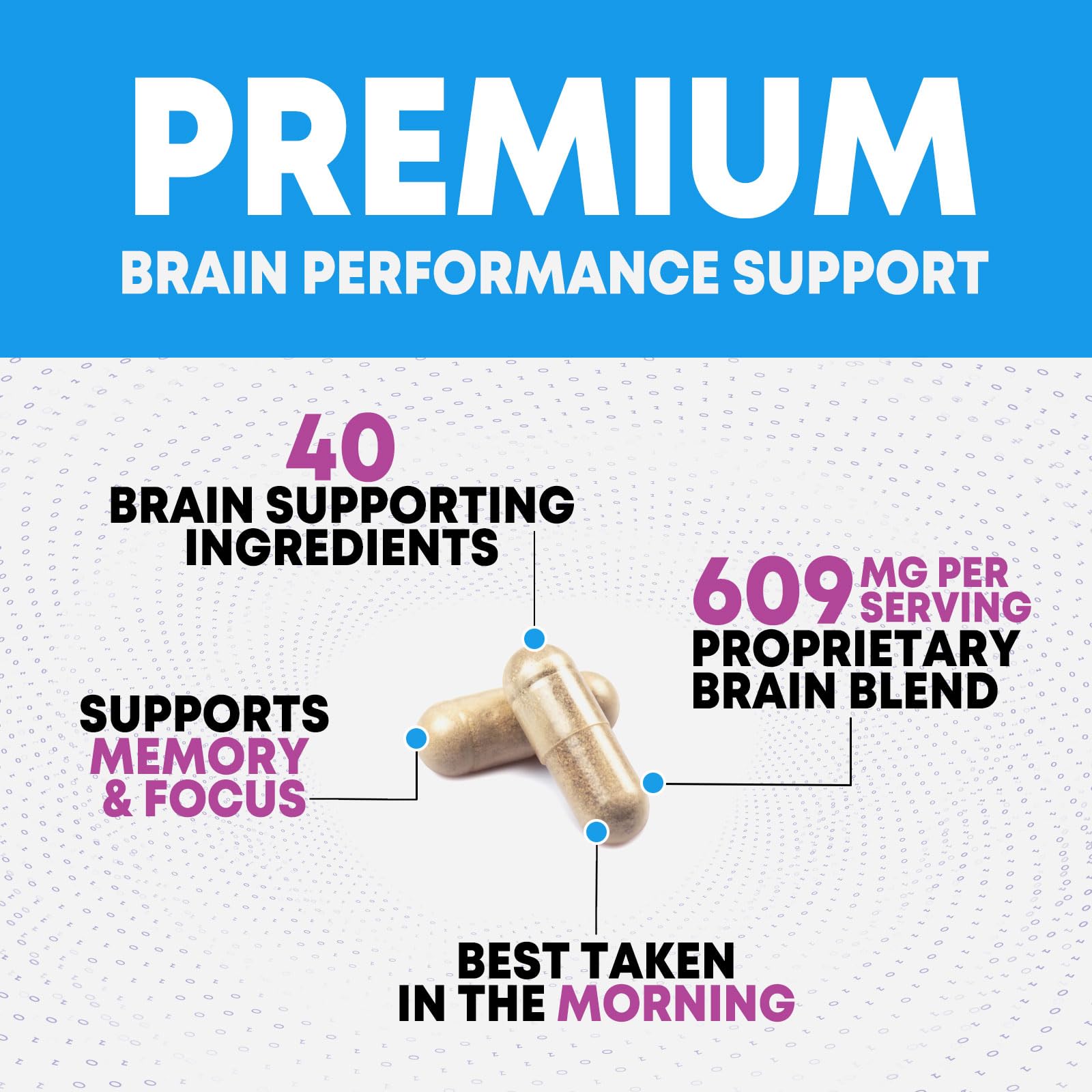 Brain Memory Supplement Pills - 3X Strength Nootropics for Concentration, Clarity & Focus Support - Brain Health Cognitive Vitamins with Bacopa, Phosphatidylserine & DMAE, Brain Booster - 240 Capsules Nature's Nutrition Au supplements